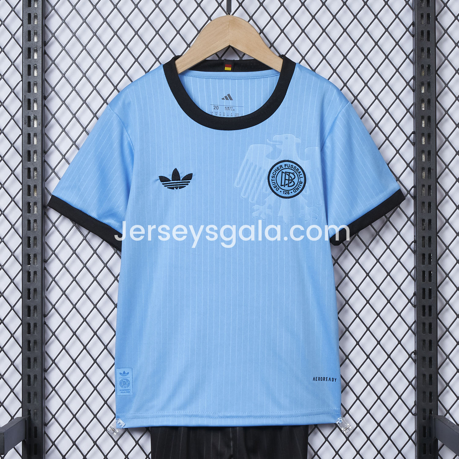 JerseysGala.com | Germany 2025 125-Year Anniversary Blue Goalkeeper Kids Kit -Customize Name, Number and Patch | Worldwide Shipping