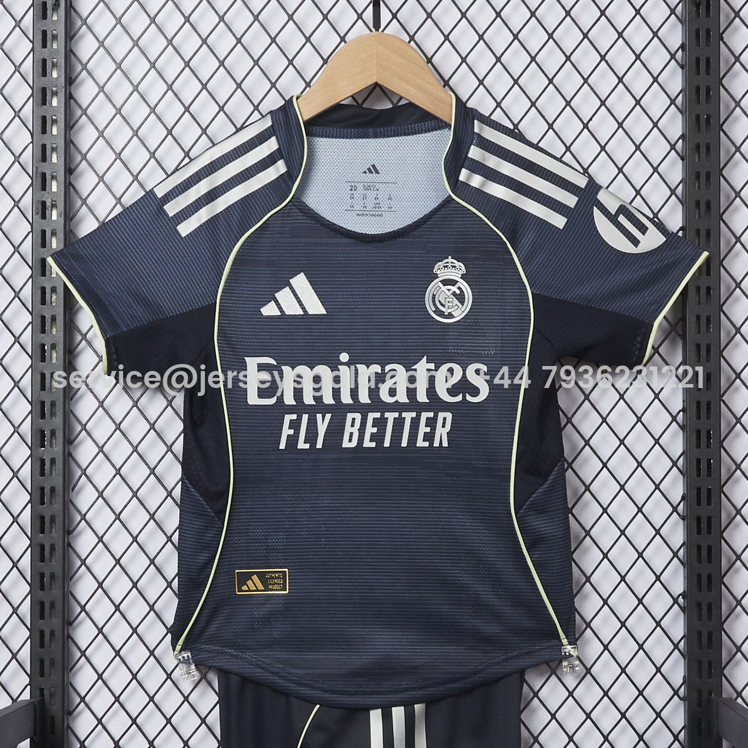JerseysGala.com | Real Madrid 25-26 Away Kids Kit - Player Version -Customize Name, Number and Patch | Worldwide Shipping