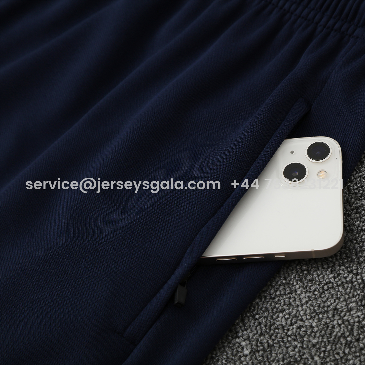 JerseysGala.com | Barcelona 25-26 Long Sleeve Training Set - Deep Blue Top and Deep Blue Pants -Customize Name, Number and Patch | Worldwide Shipping