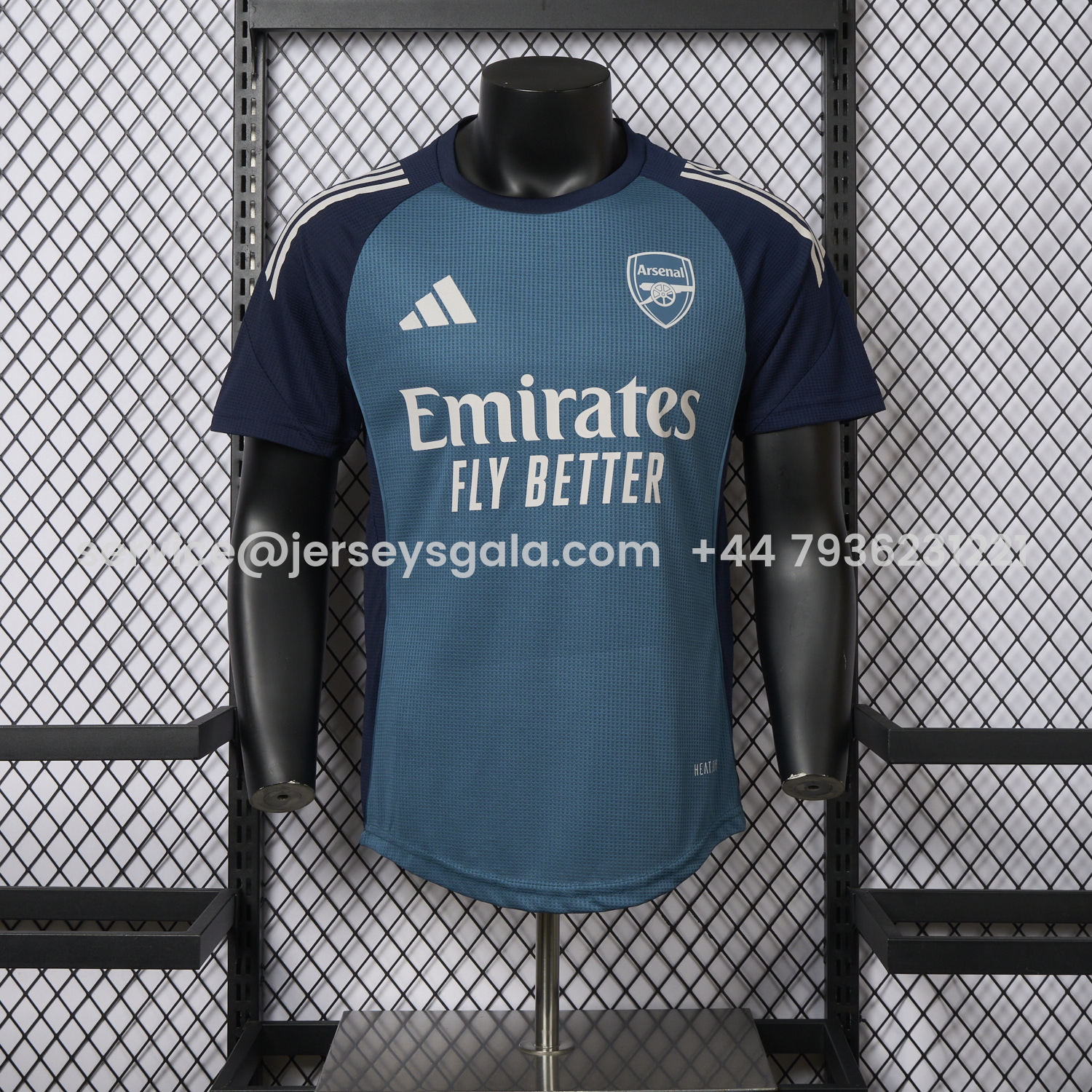 JerseysGala.com | Arsenal 25-26 Blue Training Jersey - Player Version -Customize Name, Number and Patch | Worldwide Shipping