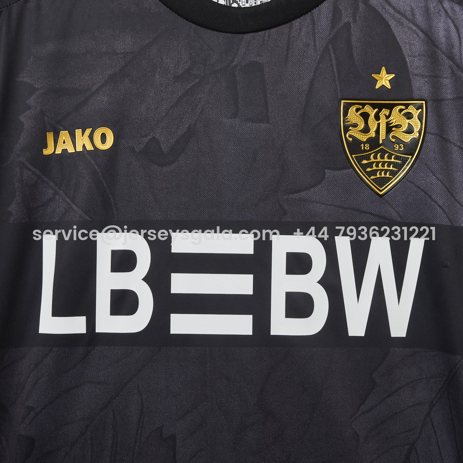 JerseysGala.com | VfB Stuttgart 25-26 Third Black Jersey - Fans Version -Customize Name, Number and Patch | Worldwide Shipping