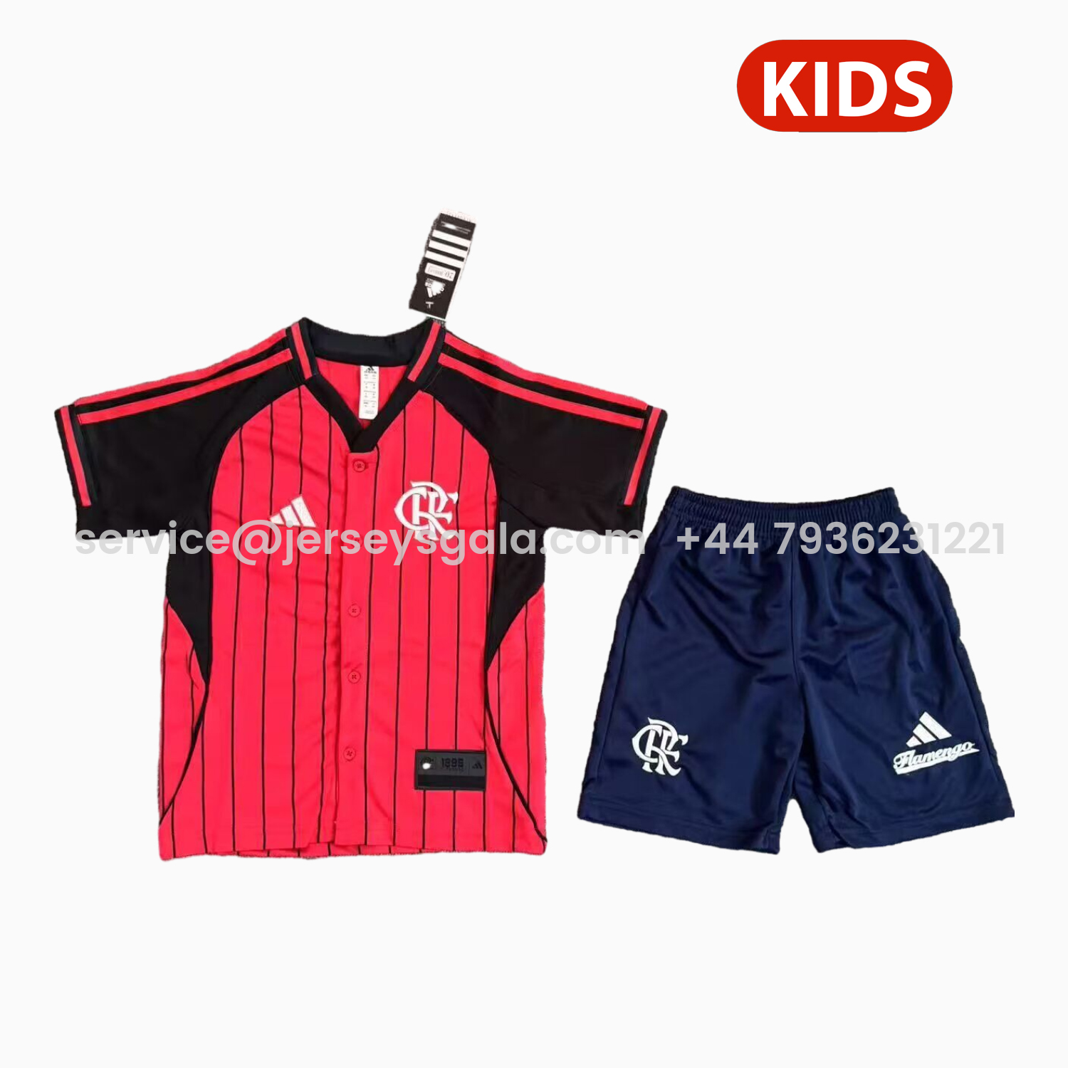 JerseysGala.com | Flamengo 25-26 Baseball Kids Kit -Customize Name, Number and Patch | Worldwide Shipping