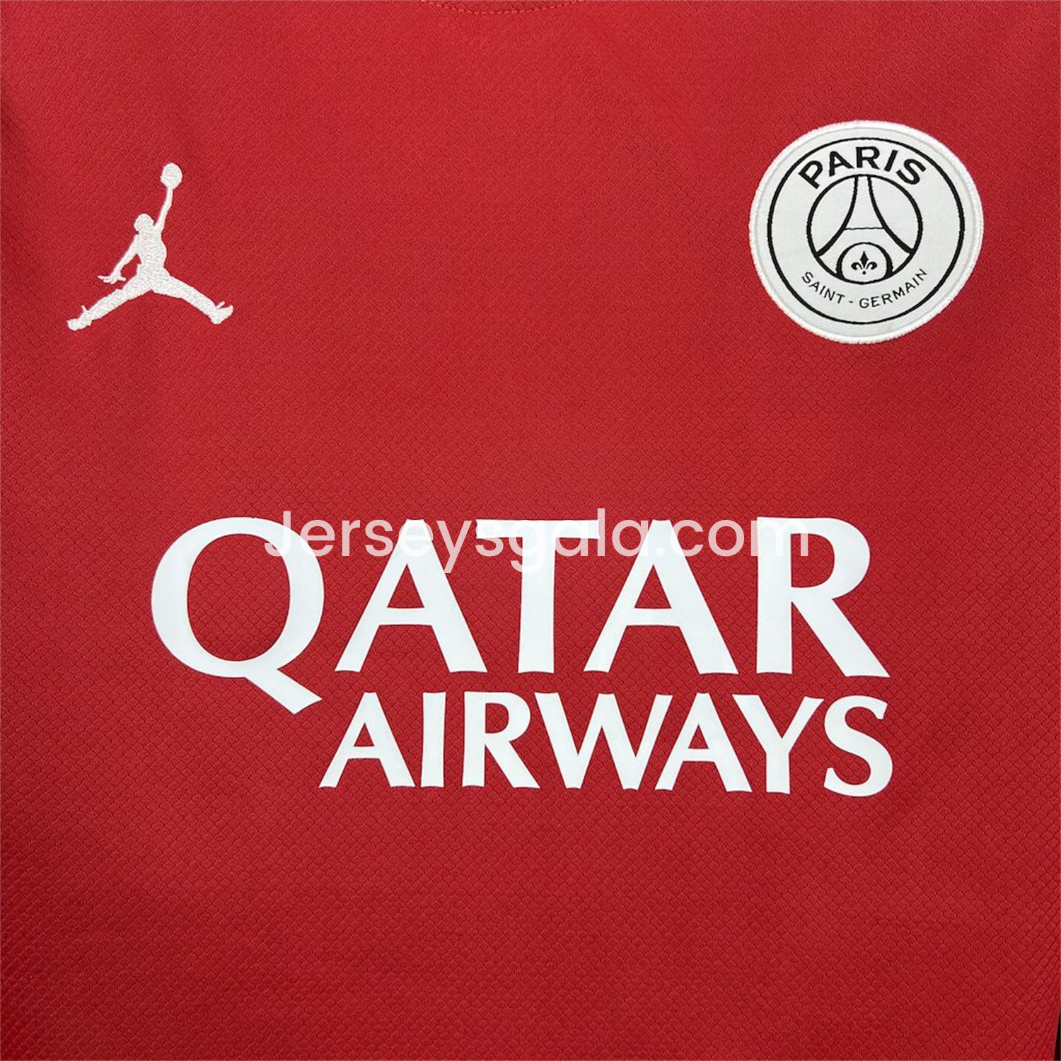 JerseysGala.com | Paris Saint-Germain PSG 24-25 Fourth Goalkeeper Red Long Sleeves Jersey - Fans Version -Customize Name, Number and Patch | Worldwide Shipping