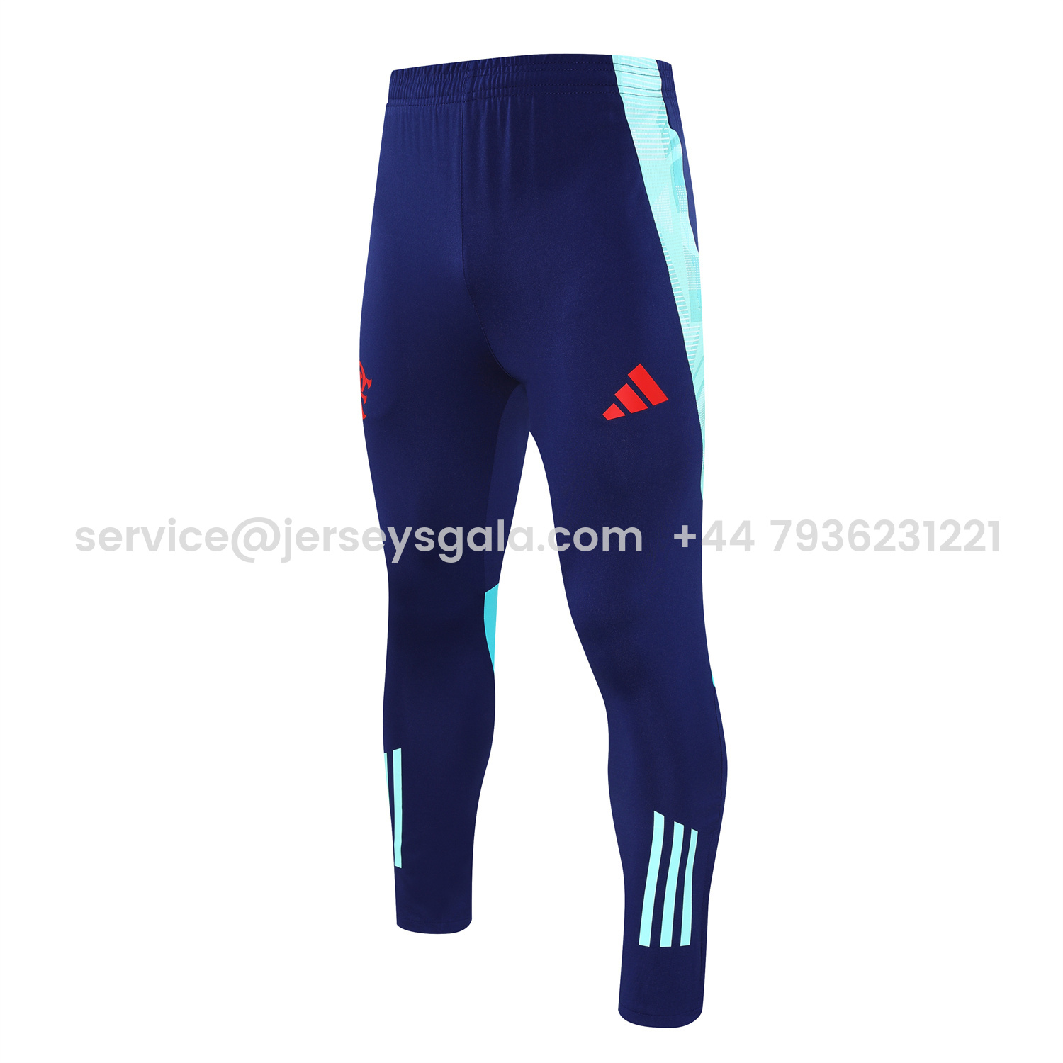 JerseysGala.com | Flamengo 25-26 Long Sleeve Training Set - Deep Blue Top & Deep Blue Pants -Customize Name, Number and Patch | Worldwide Shipping