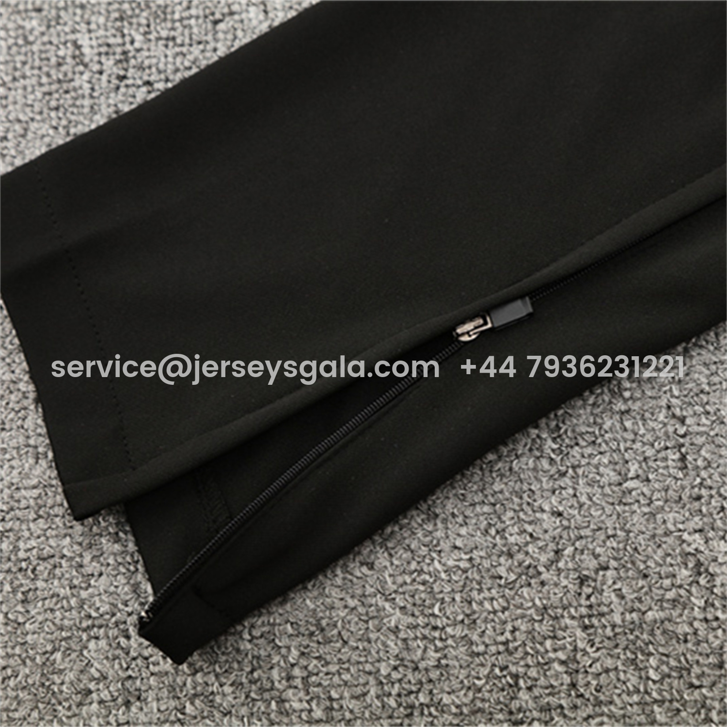 JerseysGala.com | Portugal 25-26 Kids Long Sleeve Training Set - Black Top & Black Pants -Customize Name, Number and Patch | Worldwide Shipping