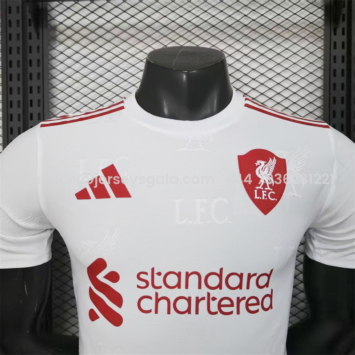 JerseysGala.com | Liver.pool 25-26 Red Team Logo Jacquard White Special Jersey - Player Version -Customize Name, Number and Patch | Worldwide Shipping