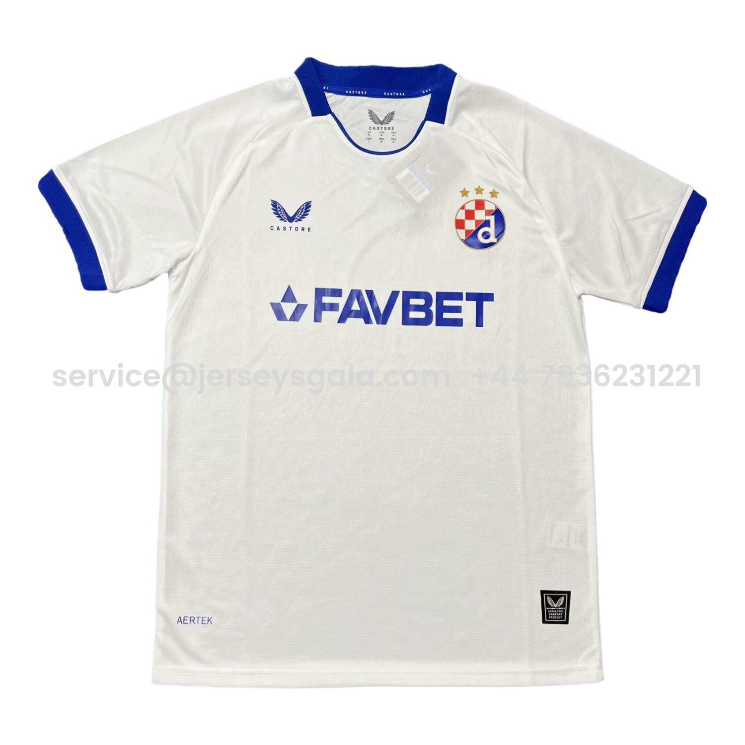 JerseysGala.com | Dinamo Zagreb 25-26 Away White Jersey - Fans Version -Customize Name, Number and Patch | Worldwide Shipping