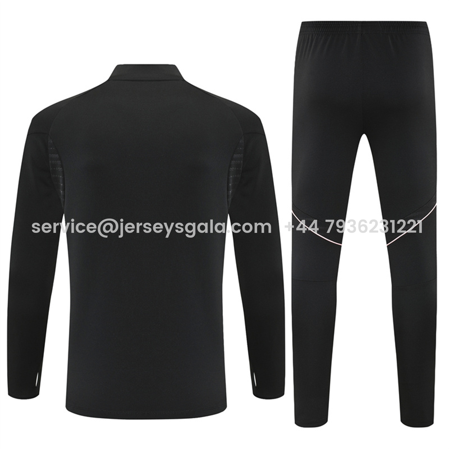 JerseysGala.com | Juventus 25-26 Long Sleeve Training Set - Black Top and Black Pants -Customize Name, Number and Patch | Worldwide Shipping