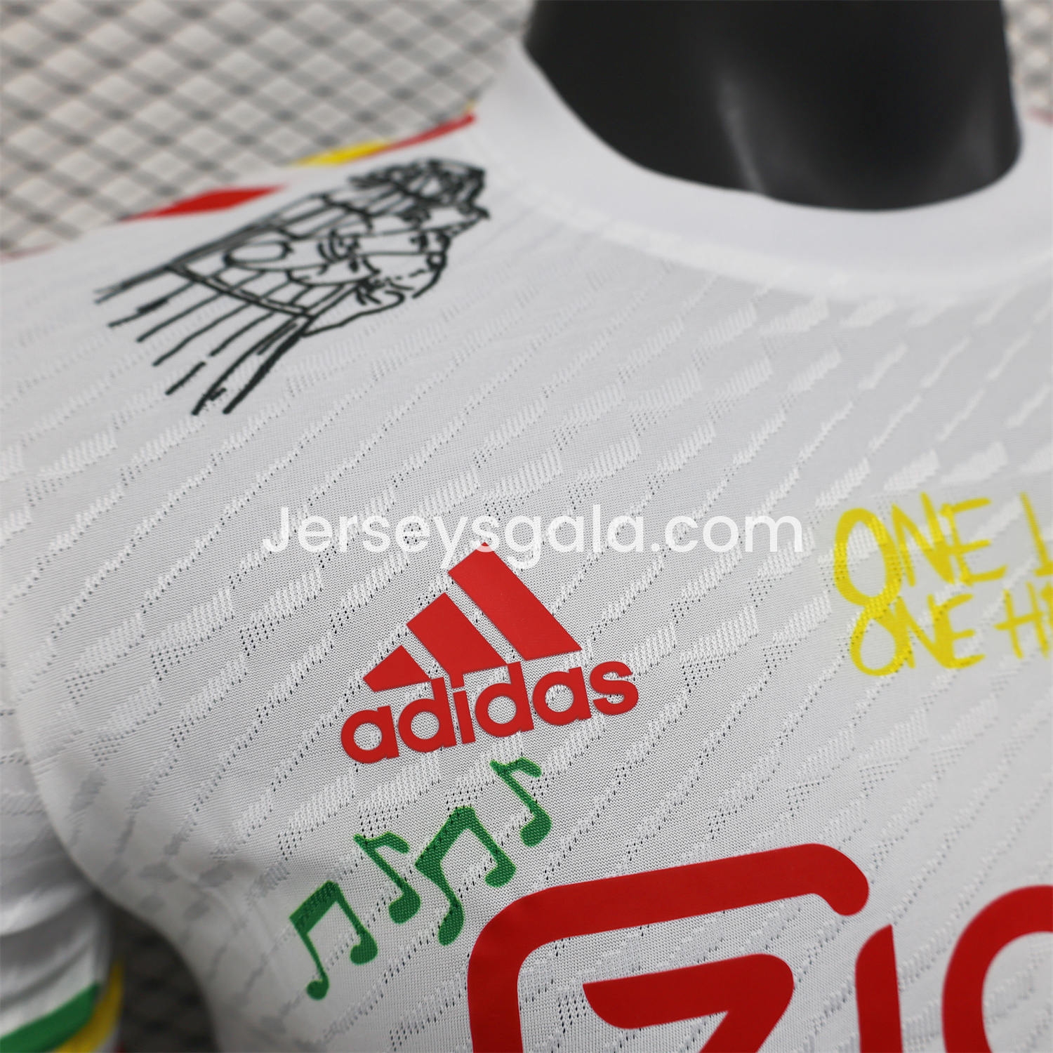 JerseysGala.com | Ajax x B-O-B Marly 2025-26 40th White Special Edition Jersey - Player Version -Customize Name, Number and Patch | Worldwide Shipping