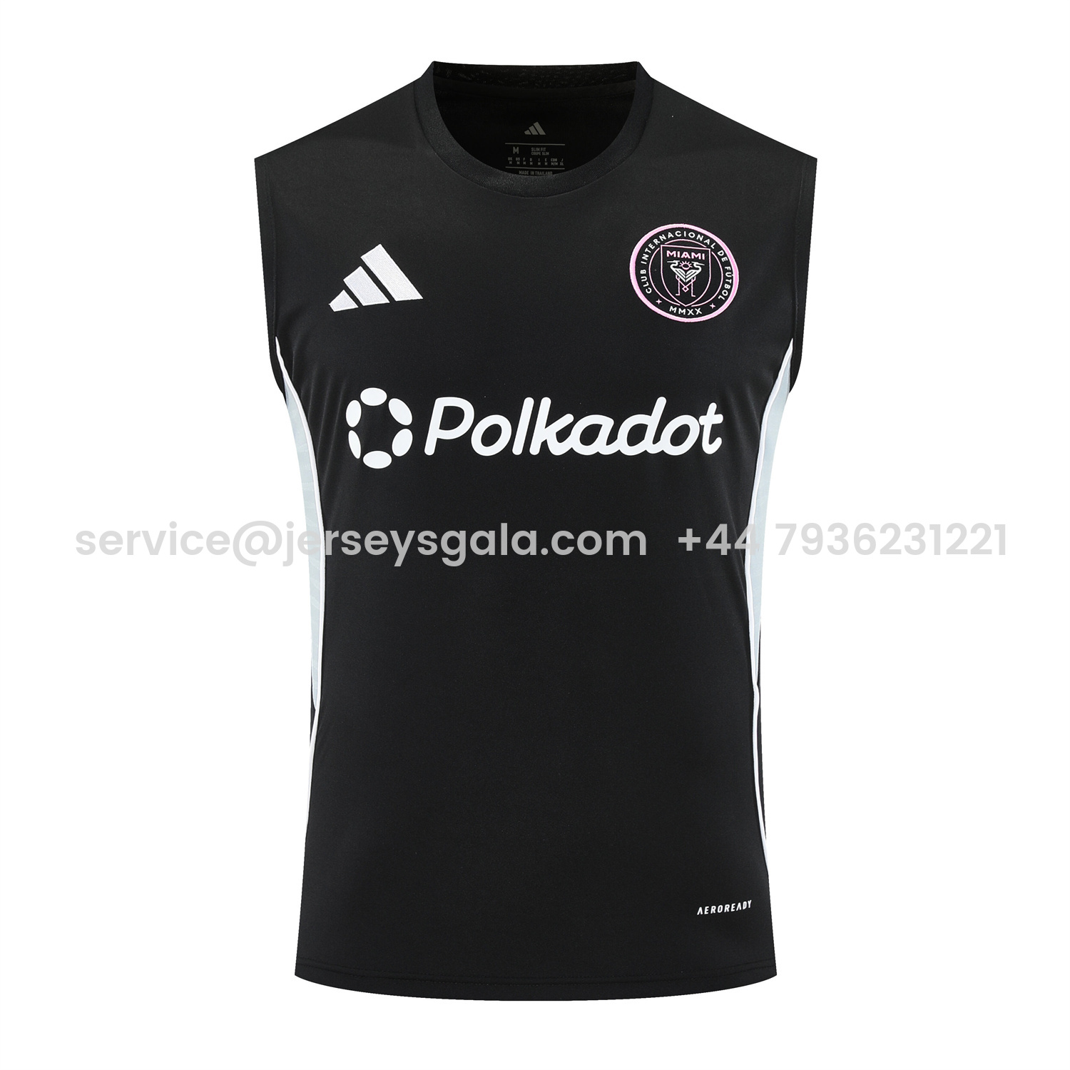 JerseysGala.com | INT M.A.M 25-26 Vest Training Set - Black And Light Grey Vest & Black Shorts -Customize Name, Number and Patch | Worldwide Shipping