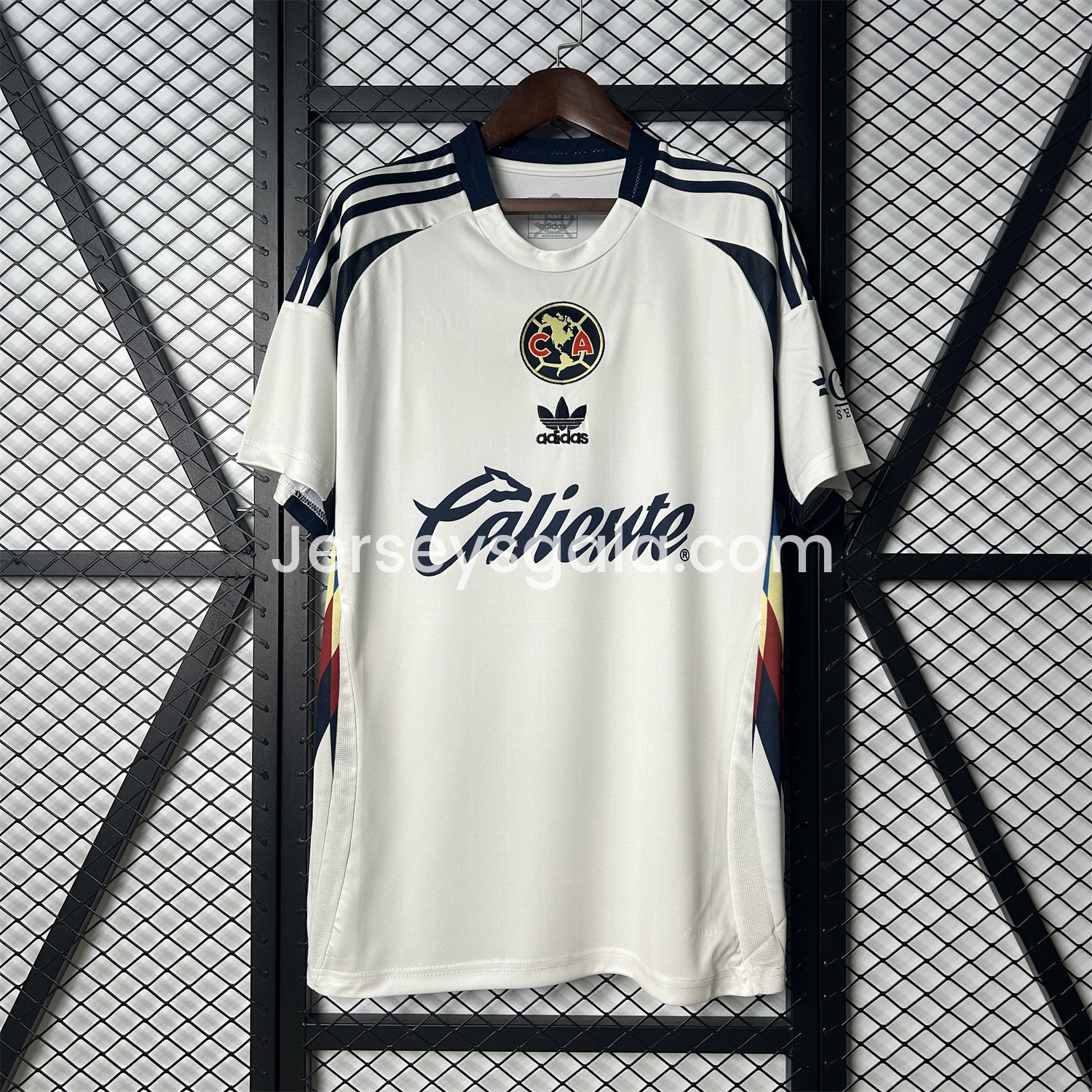 JerseysGala.com | Club América 25-26 White Throwback Trefoil Special Edition Jersey - Fans Version -Customize Name, Number and Patch | Worldwide Shipping