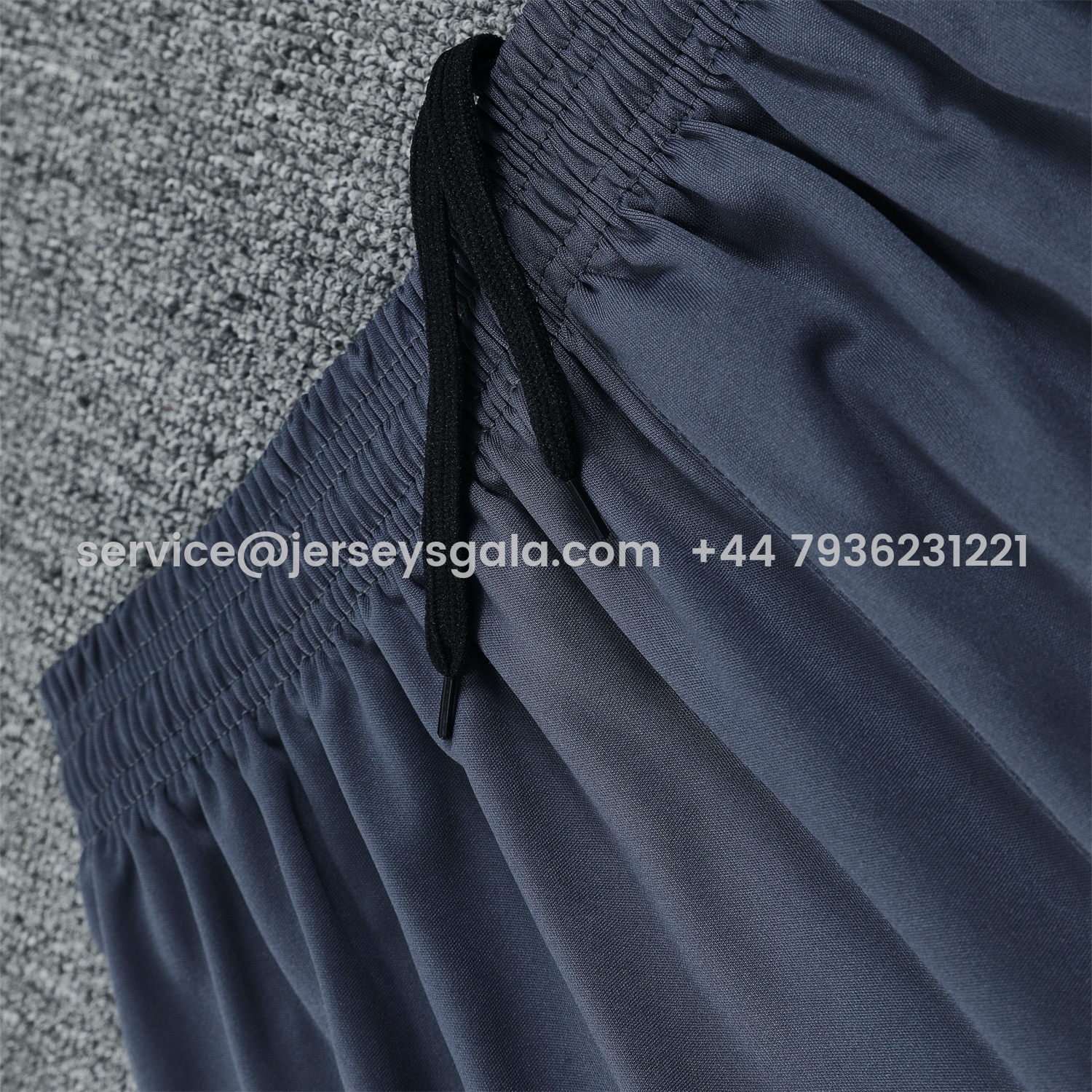 JerseysGala.com | Real Madrid 25-26 Long-Sleeve Training Set - Deep Gray Top & Gray Shorts -Customize Name, Number and Patch | Worldwide Shipping