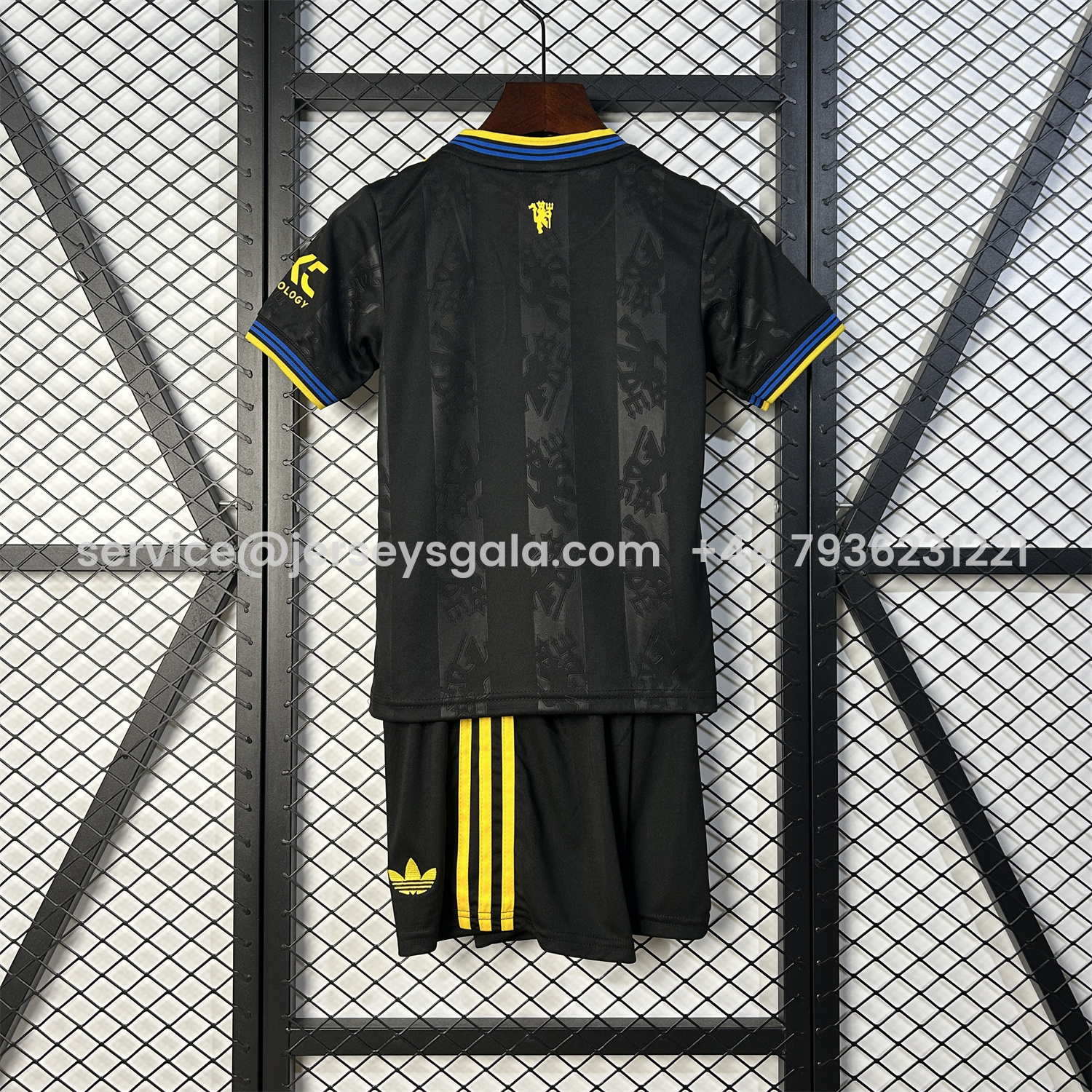 JerseysGala.com | Manchester United 25-26 Third Black Kids Kit -Customize Name, Number and Patch | Worldwide Shipping