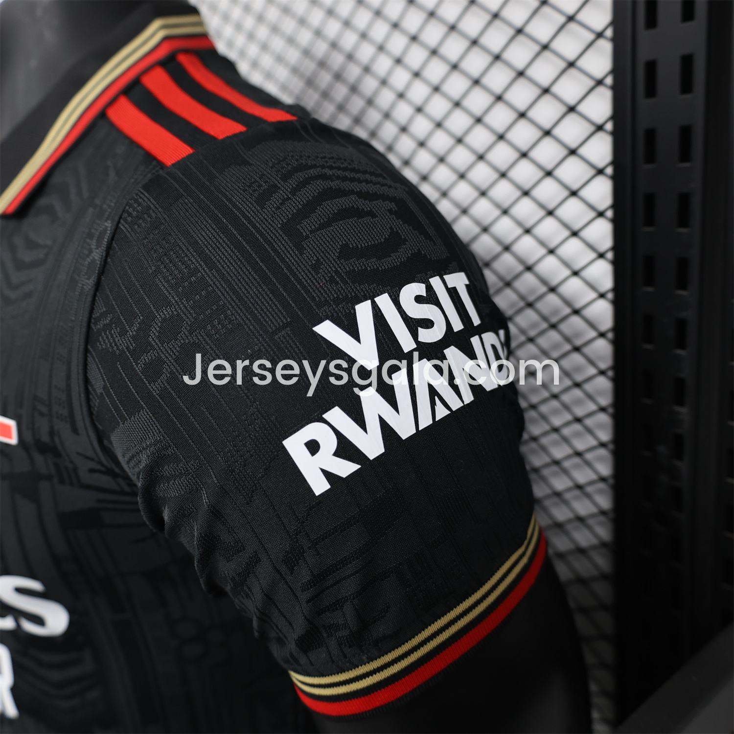 JerseysGala.com | Arsenal 25-26 Black POLO Throwback Trefoil Jersey - Player Version -Customize Name, Number and Patch | Worldwide Shipping