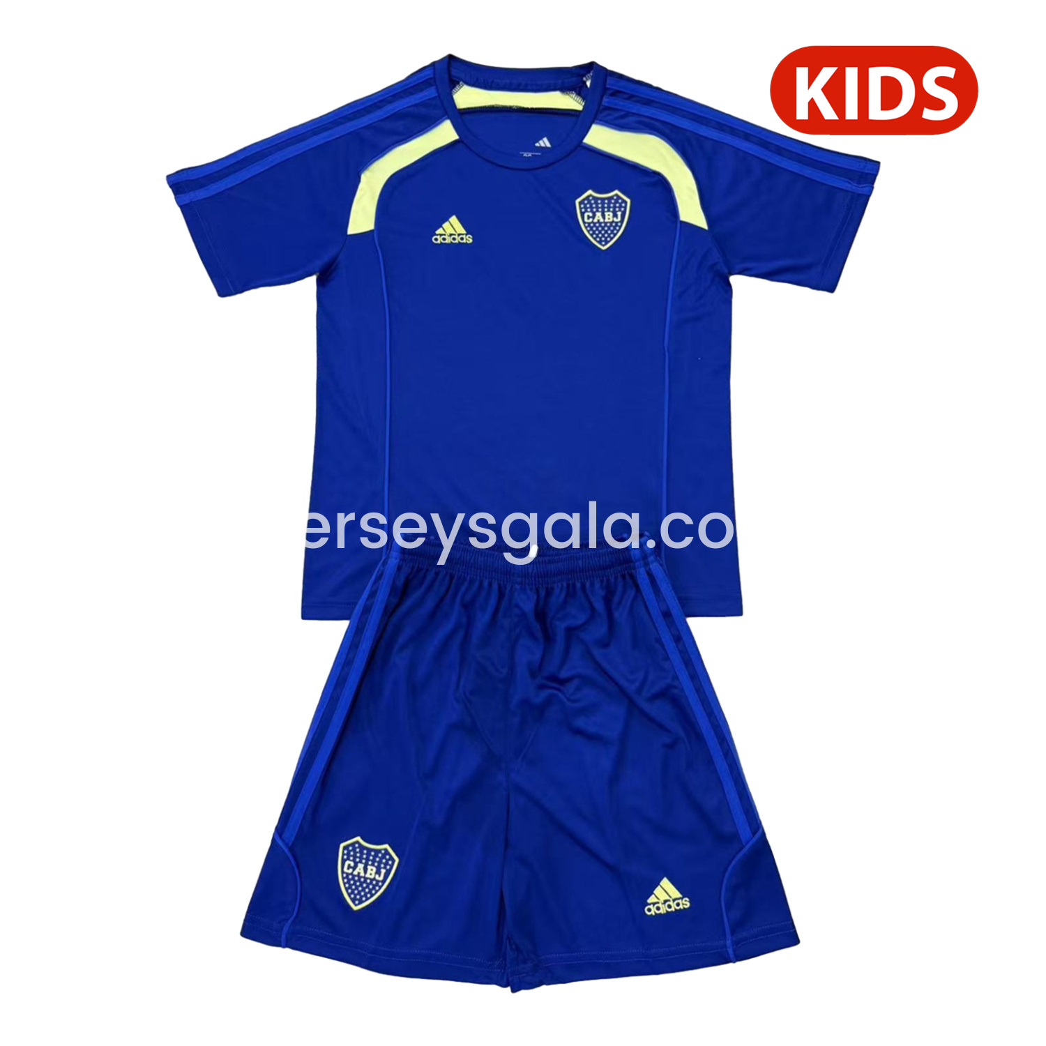 JerseysGala.com | Boca Juniors 25-26 Urban Purist Throwback Blue Kids Kit -Customize Name, Number and Patch | Worldwide Shipping