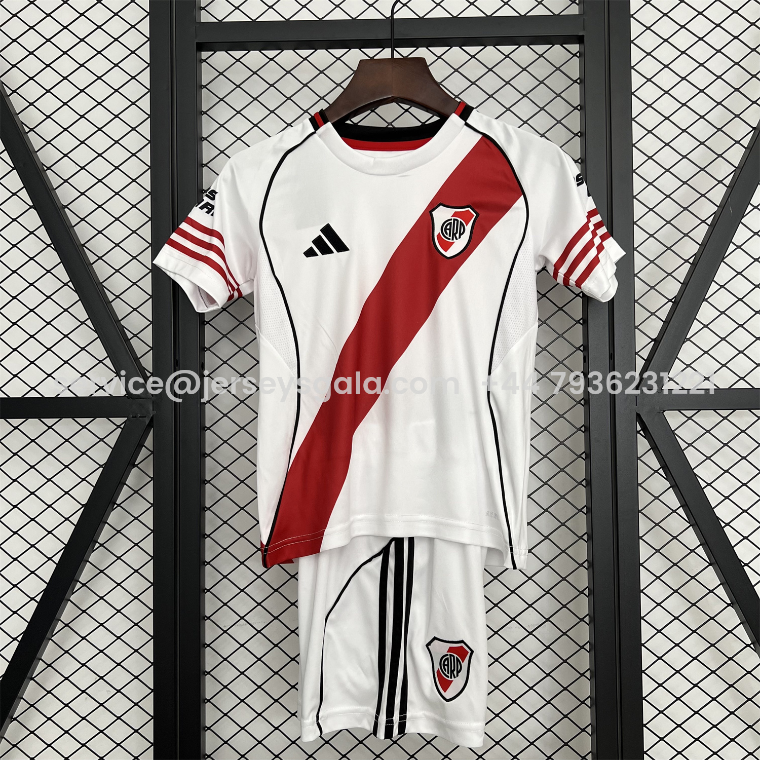 JerseysGala.com | River Plate 25-26 Home Unsponsored Kids Kit -Customize Name, Number and Patch | Worldwide Shipping