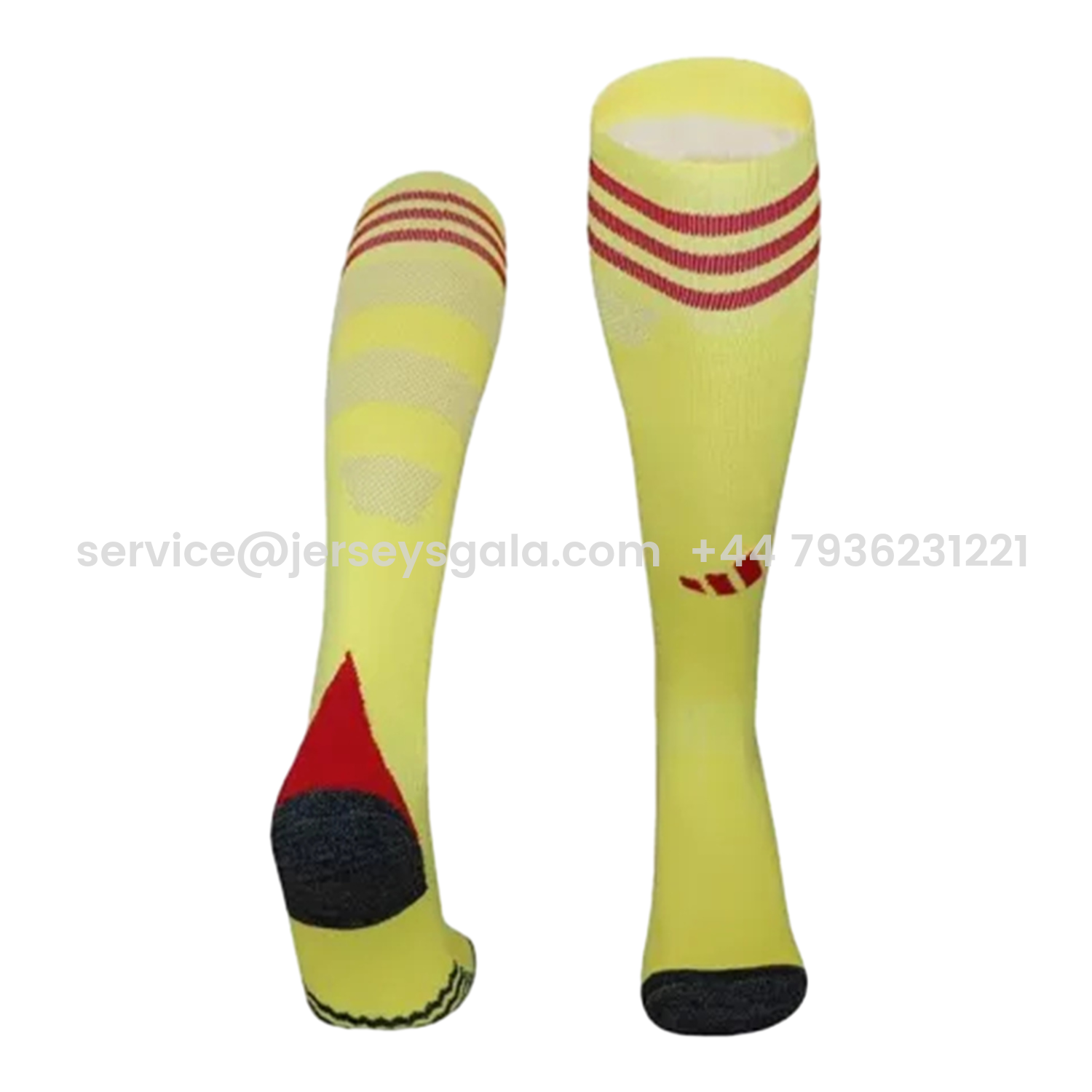 JerseysGala.com | Arsenal 25-26 Goalkeeper Socks - Yellow -Customize Name, Number and Patch | Worldwide Shipping