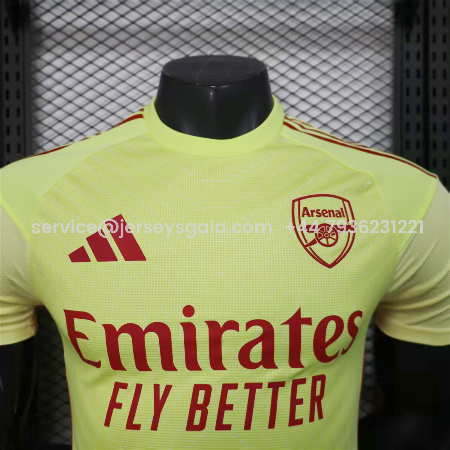 JerseysGala.com | Arsenal 25-26 Light Yellow Goalkeeper Jersey - Player Version -Customize Name, Number and Patch | Worldwide Shipping