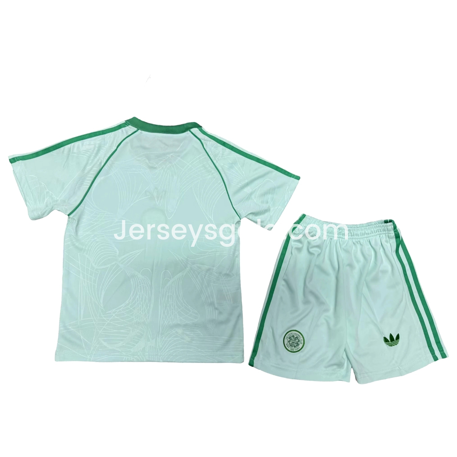 JerseysGala.com | Celtic 24-25 Originals Green St. Patrick's Day Kids Kit -Customize Name, Number and Patch | Worldwide Shipping