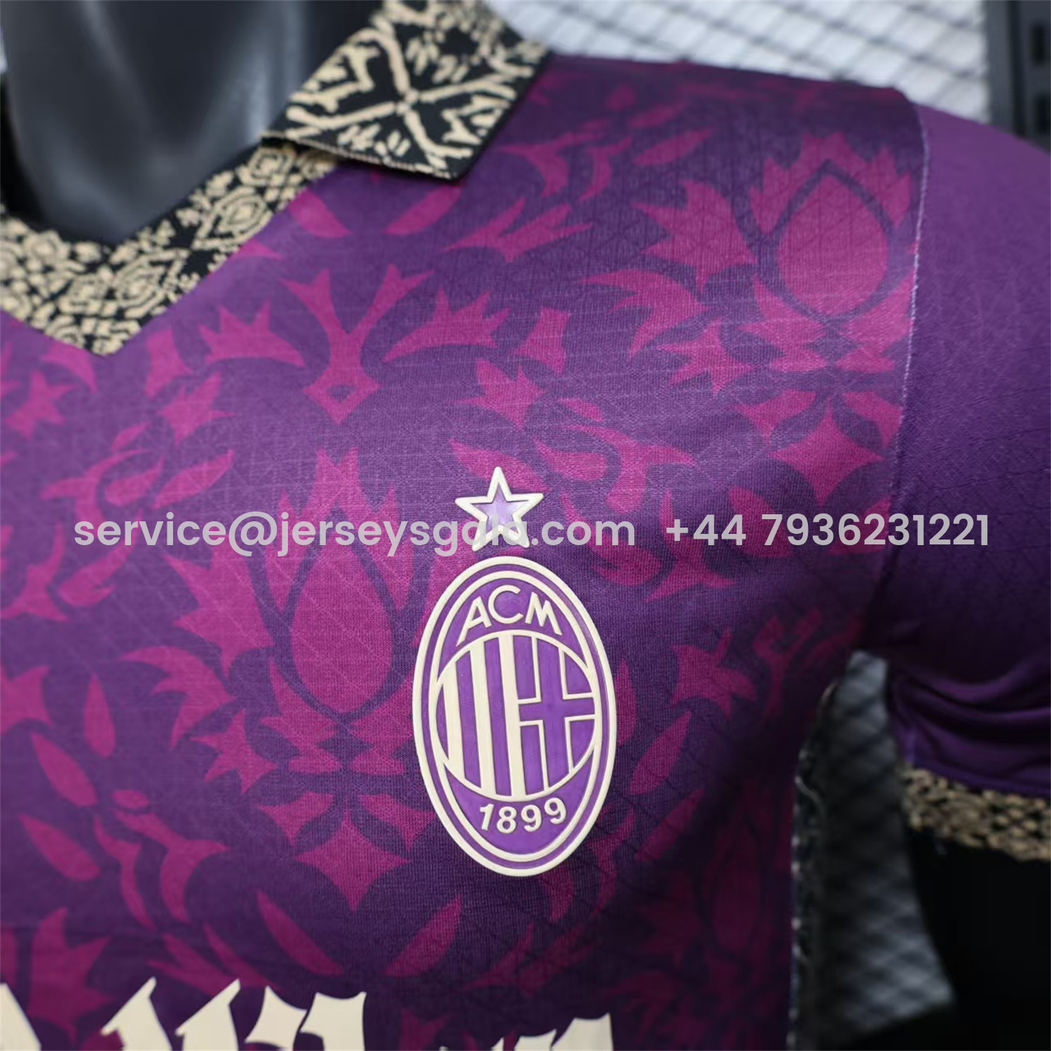 JerseysGala.com | AC Milan 25-26 Team Name Advertisement Purple POLO Special Jersey - Player Version -Customize Name, Number and Patch | Worldwide Shipping