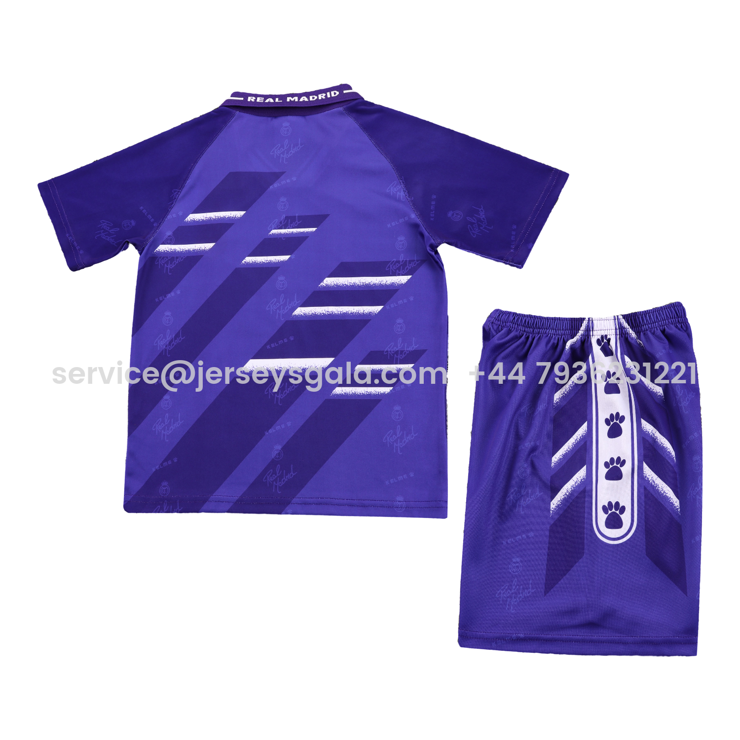 JerseysGala.com | Retro Real Madrid 1994-96 Away Kids Kit -Customize Name, Number and Patch | Worldwide Shipping