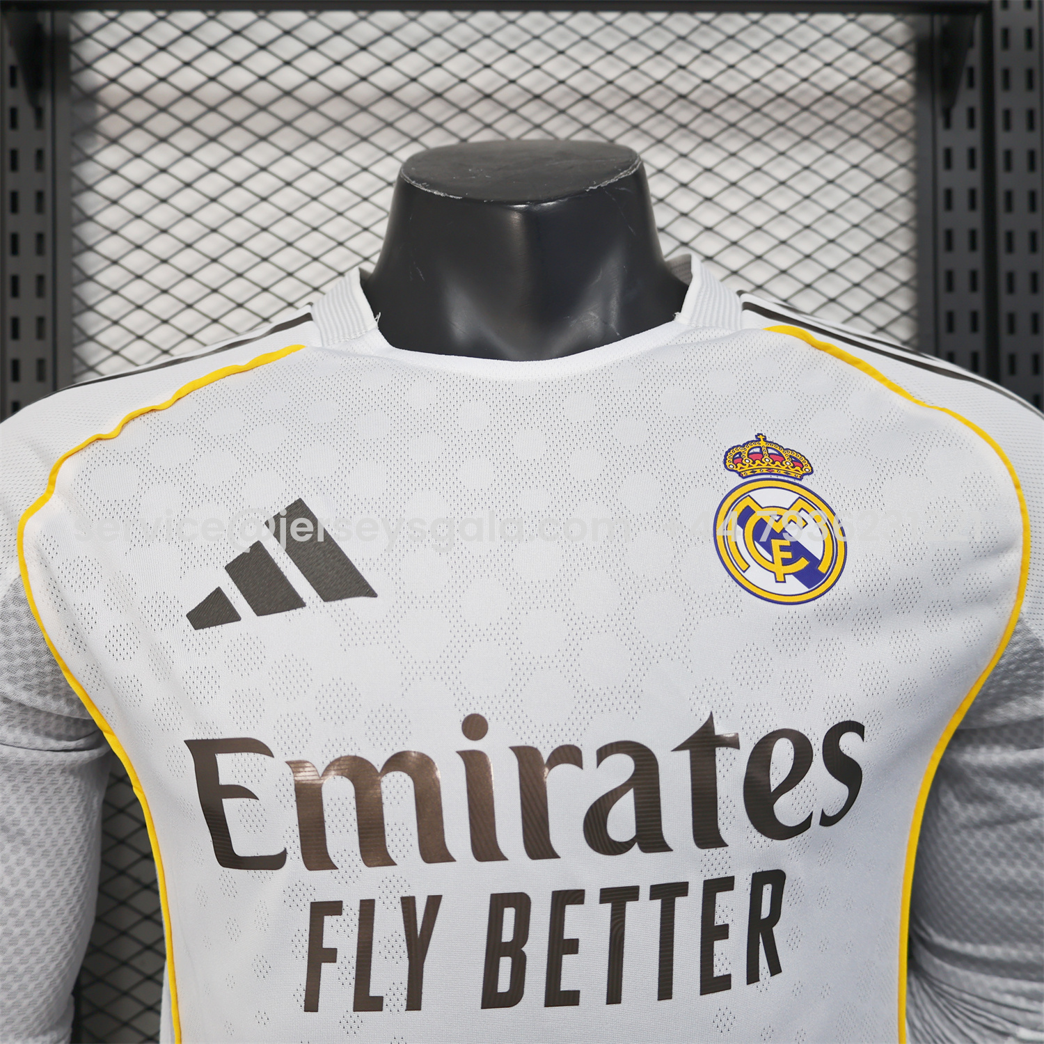 JerseysGala.com | Real Madrid 25-26 Home Long Sleeves Jersey - Player Version -Customize Name, Number and Patch | Worldwide Shipping
