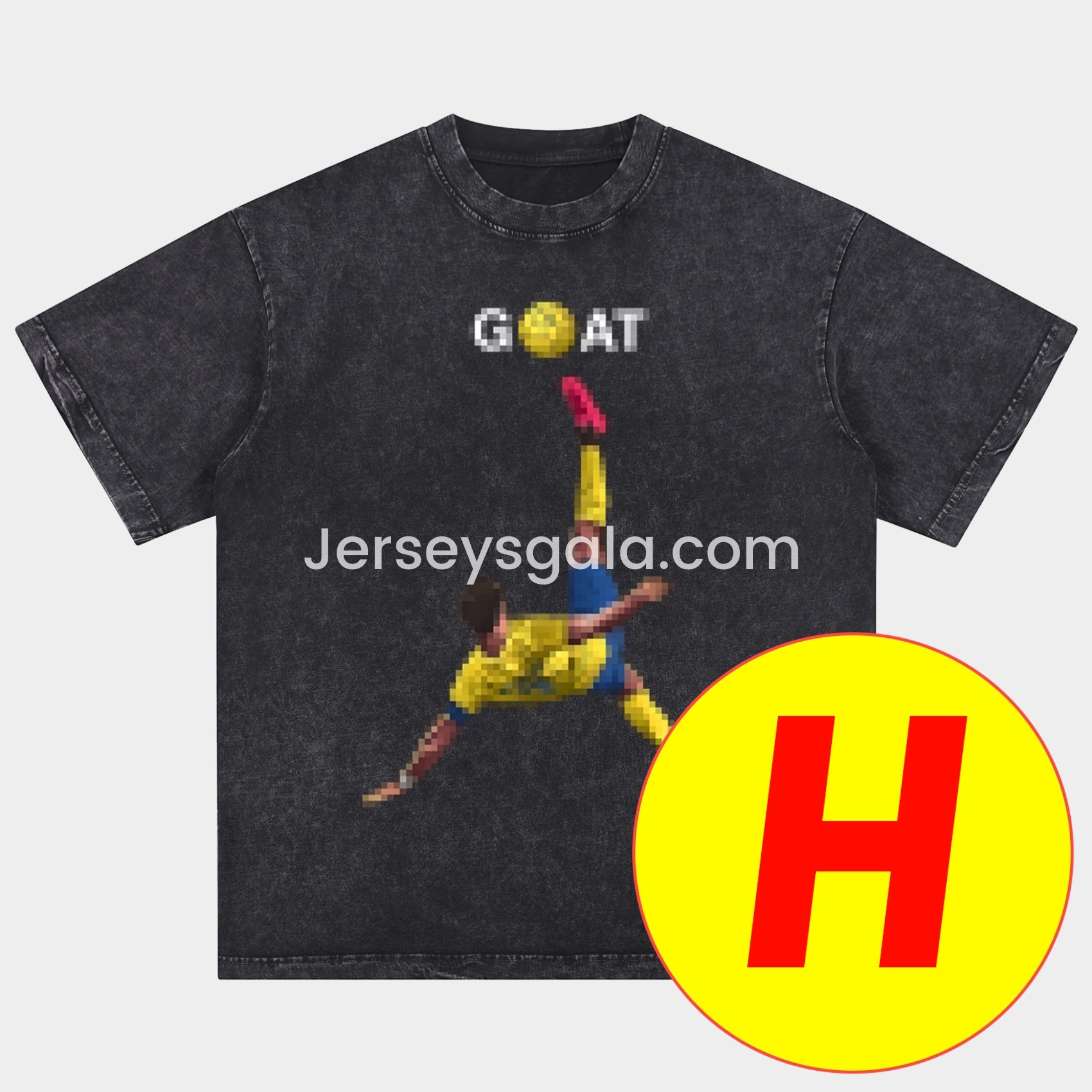 JerseysGala.com | Cristiano Ronaldo Portugal Real Madrid Manchester United Oversized Washed T-Shirt -Customize Name, Number and Patch | Worldwide Shipping