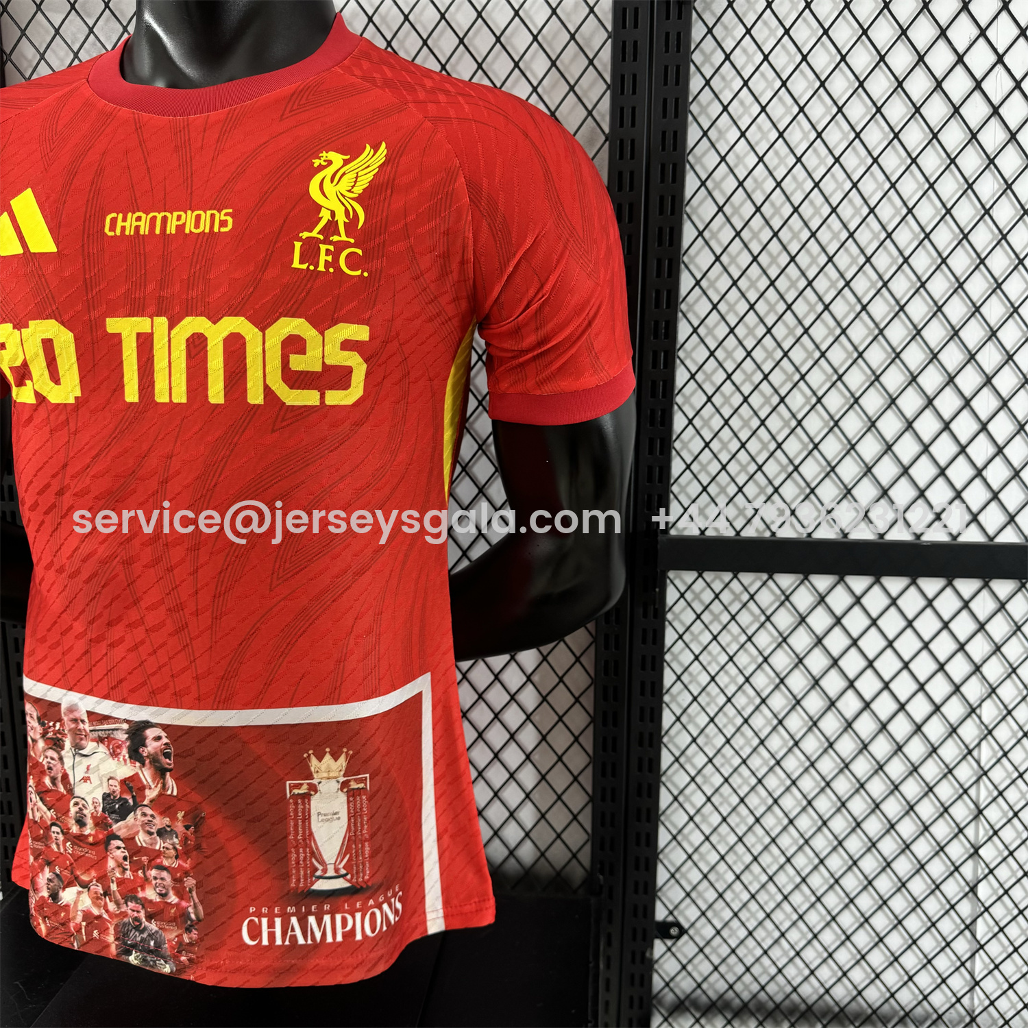 JerseysGala.com | Liver.pool 25-26 20 Times Champions Red Jersey - Player Version -Customize Name, Number and Patch | Worldwide Shipping