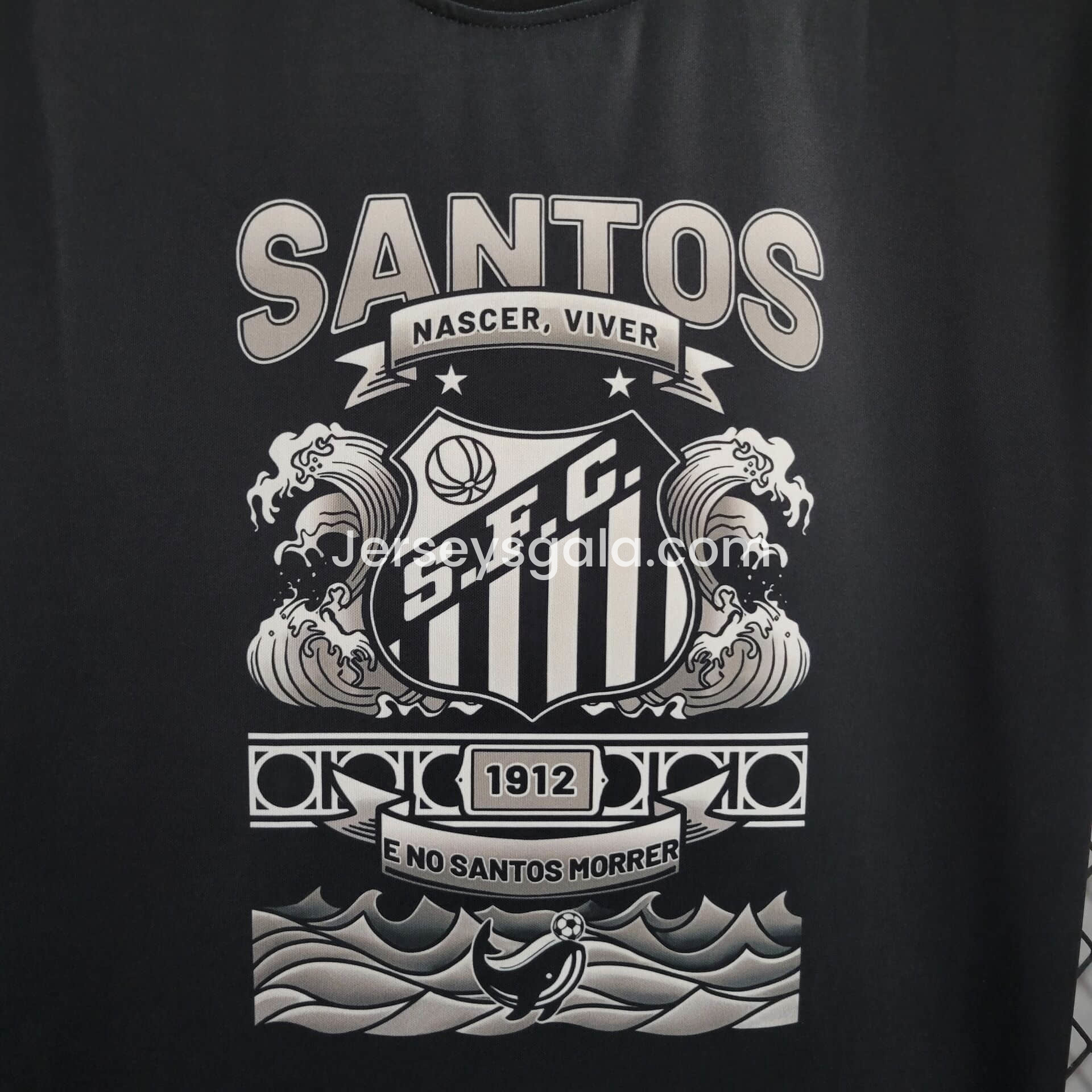 JerseysGala.com | Santos 25-26 Black Special Edition T-shirts -Customize Name, Number and Patch | Worldwide Shipping
