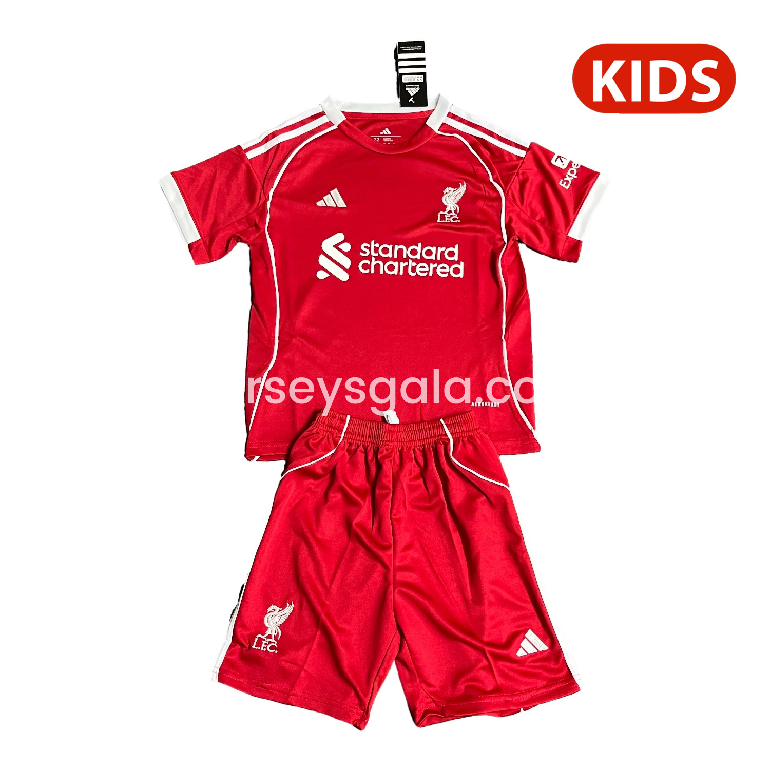 JerseysGala.com | Liver.pool 25-26 Home Kids Kit -Customize Name, Number and Patch | Worldwide Shipping
