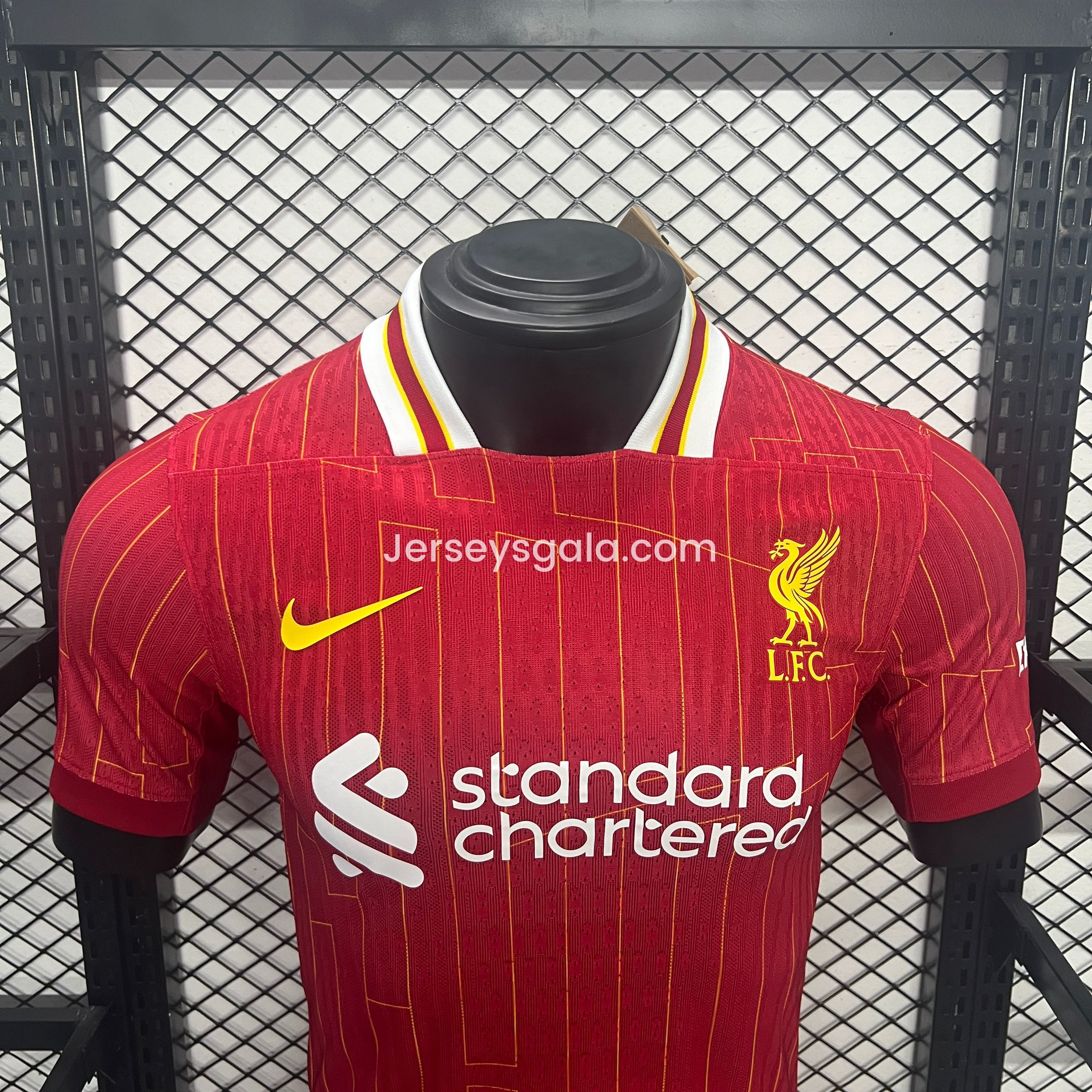 JerseysGala.com | Liver.pool 24-25 Home Jersey with Golden Champions Patch - Player Version -Customize Name, Number and Patch | Worldwide Shipping