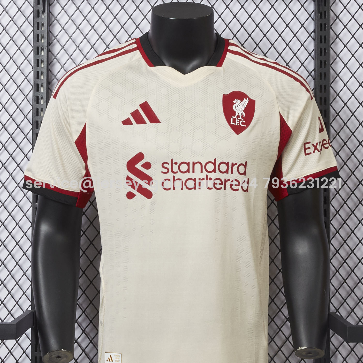JerseysGala.com | Liver.pool 25-26 Away Beige Jersey - Player Version -Customize Name, Number and Patch | Worldwide Shipping
