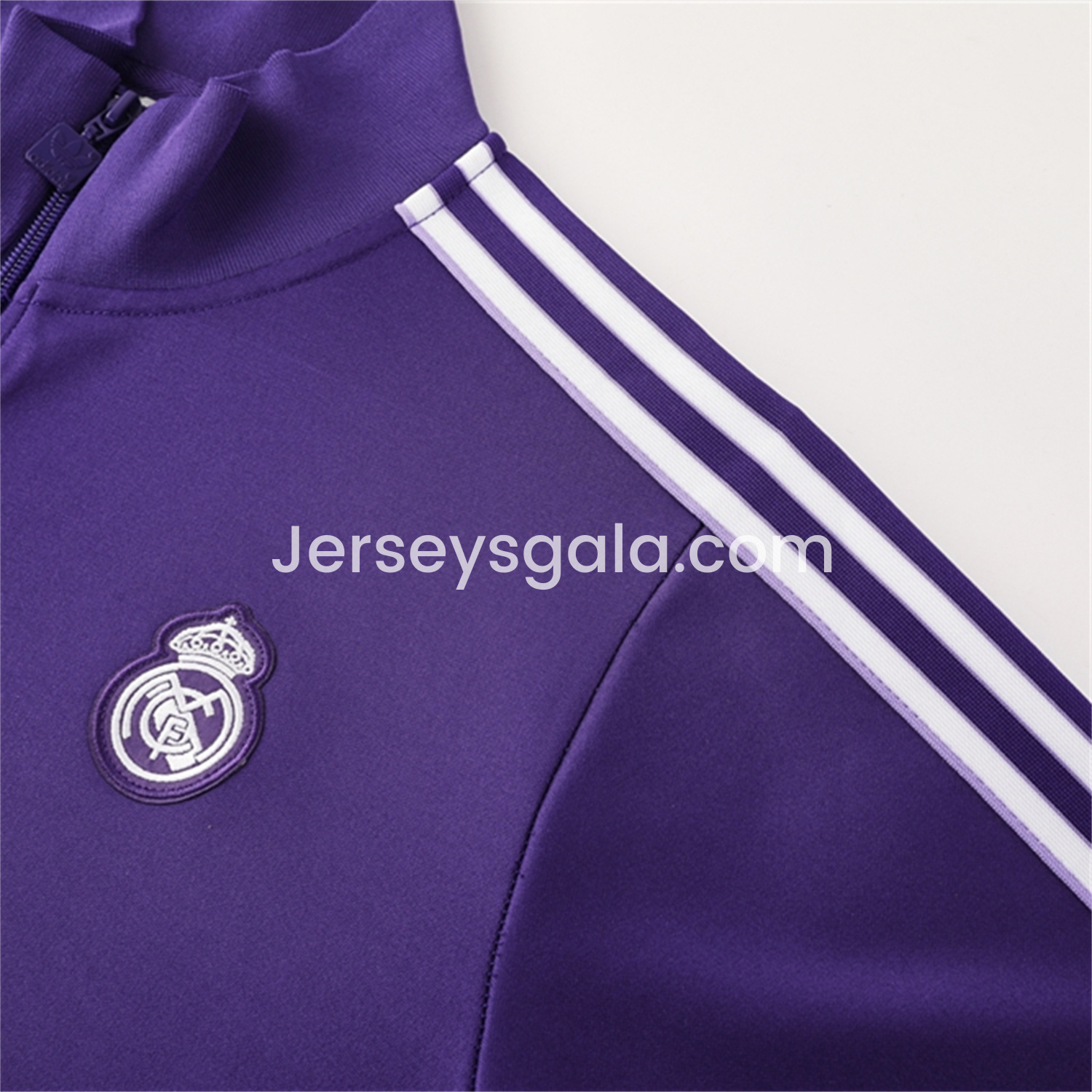 JerseysGala.com | Real Madrid 25-26 Purple Terrace Icon Jacket Training Tracksuit - Purple Jackets & Pants -Customize Name, Number and Patch | Worldwide Shipping