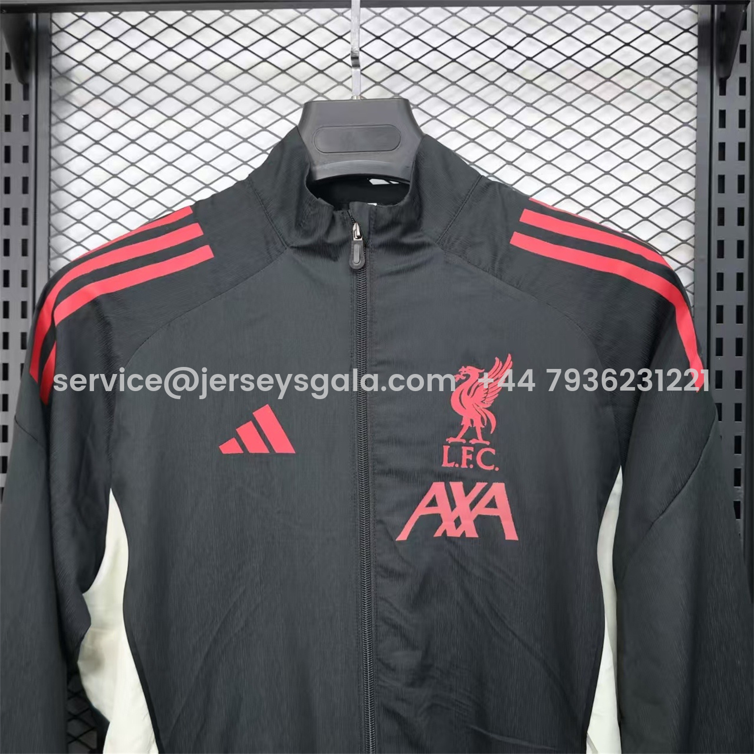 JerseysGala.com | Liver.pool 25-26 Black Windbreaker Jacket - Deep Green -Customize Name, Number and Patch | Worldwide Shipping