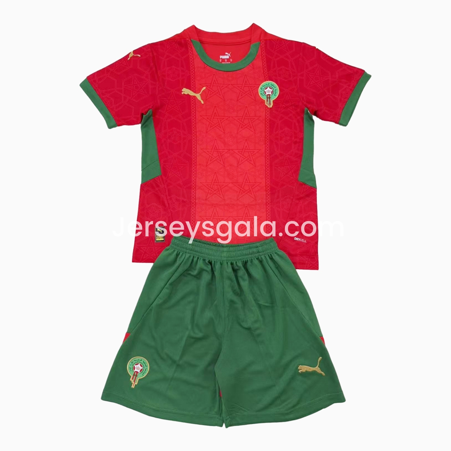 JerseysGala.com | Morocco 24-25 Home Kids Kit -Customize Name, Number and Patch | Worldwide Shipping