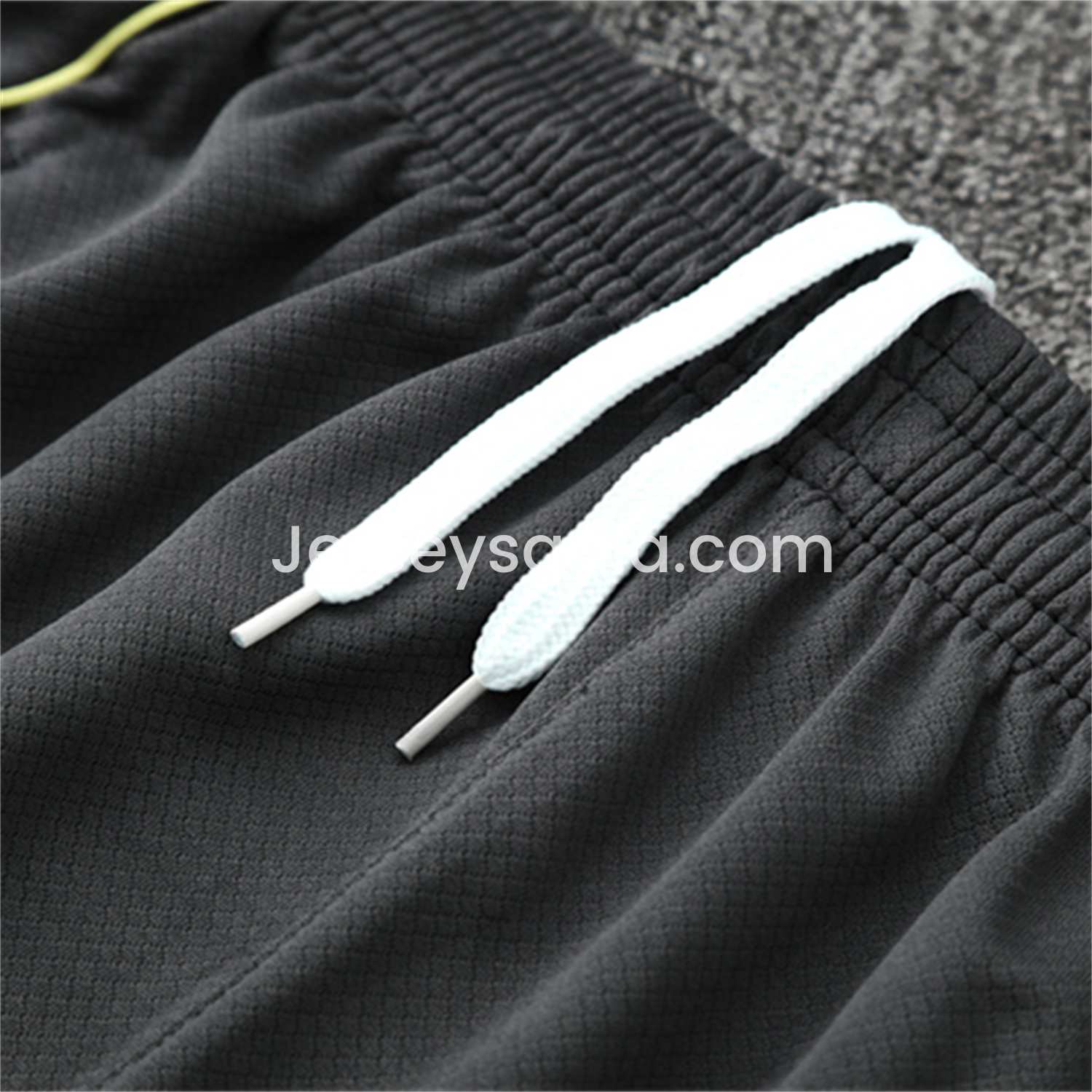 JerseysGala.com | Real Madrid 25-26 Short-Sleeve Training Set - Deep Grey Top and Shorts -Customize Name, Number and Patch | Worldwide Shipping