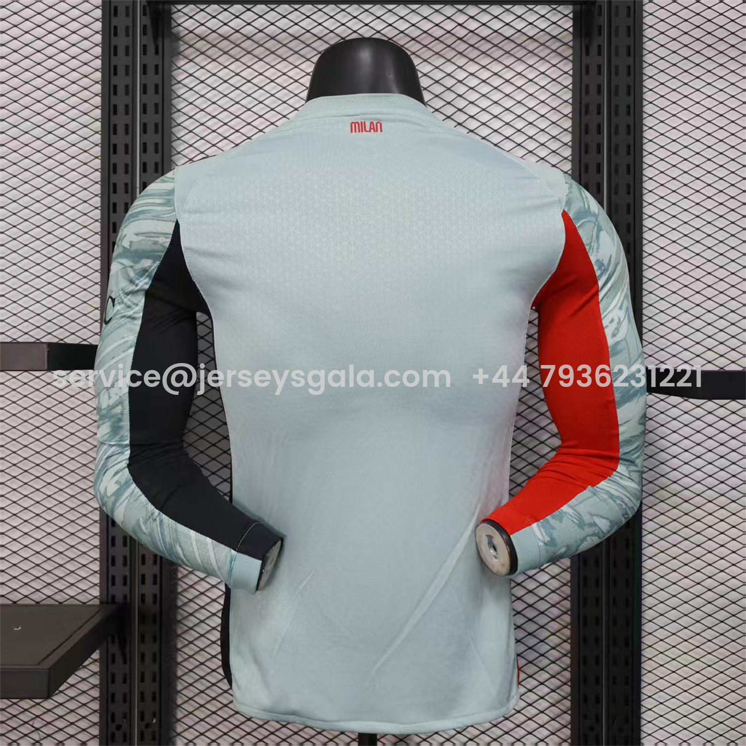 JerseysGala.com | AC Milan 25-26 Goalkeeper Home Long Sleeves Jersey - Player Version -Customize Name, Number and Patch | Worldwide Shipping