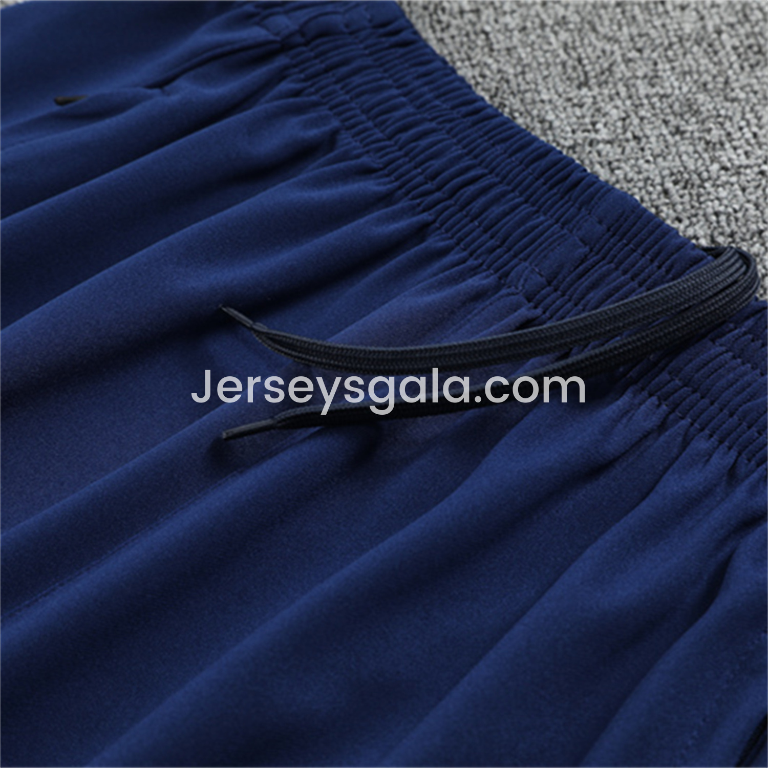 JerseysGala.com | Real Madrid 25-26 Long Sleeves Training Set - Blue-Gray Camouflage Top & Blue Pants -Customize Name, Number and Patch | Worldwide Shipping