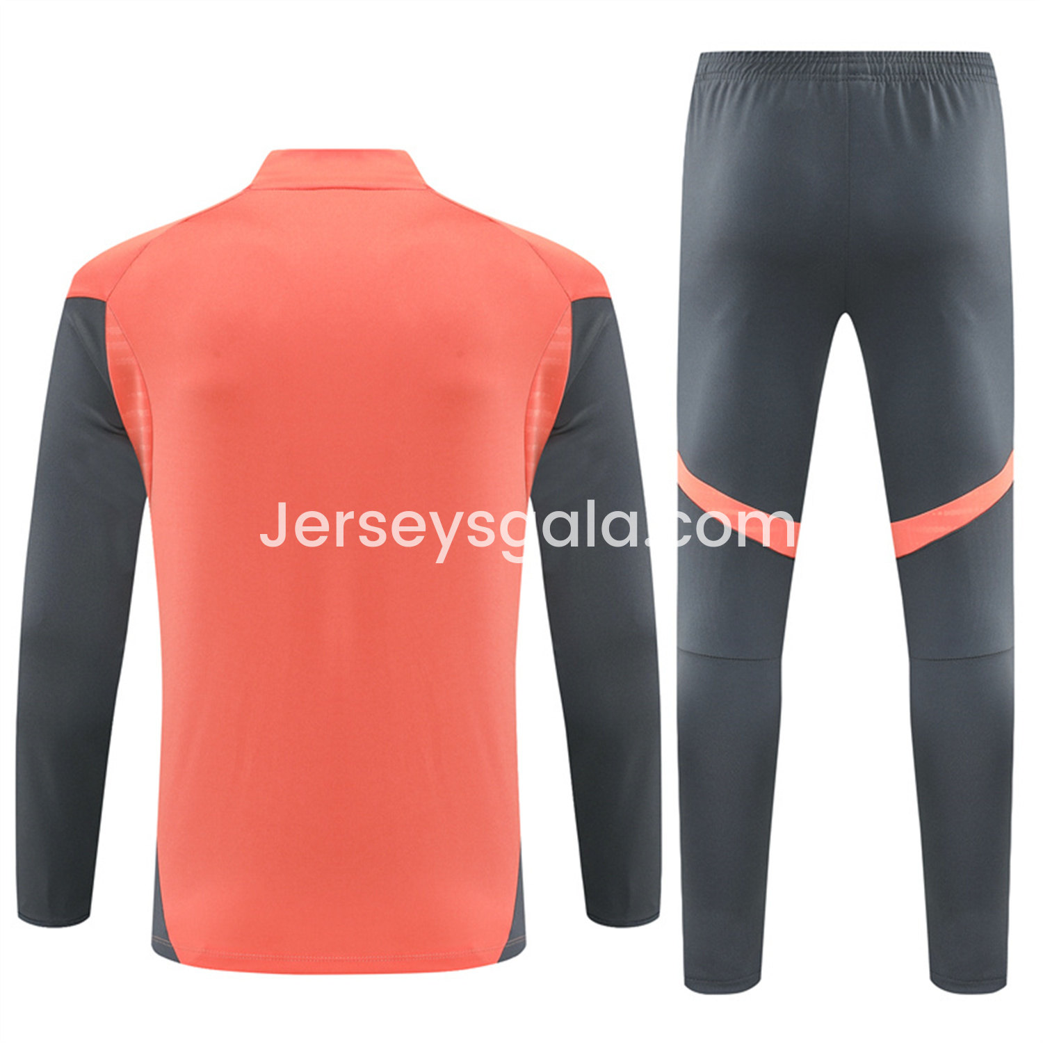 JerseysGala.com | Bayern Munich 25-26 Long Sleeves Training Set - Orange Top & Gray Pants -Customize Name, Number and Patch | Worldwide Shipping