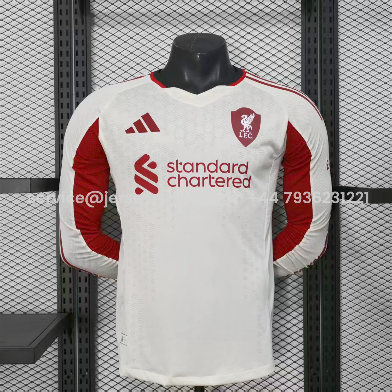 JerseysGala.com | Liver.pool 25-26 Away Beige Long Sleeves Jersey - Player Version -Customize Name, Number and Patch | Worldwide Shipping