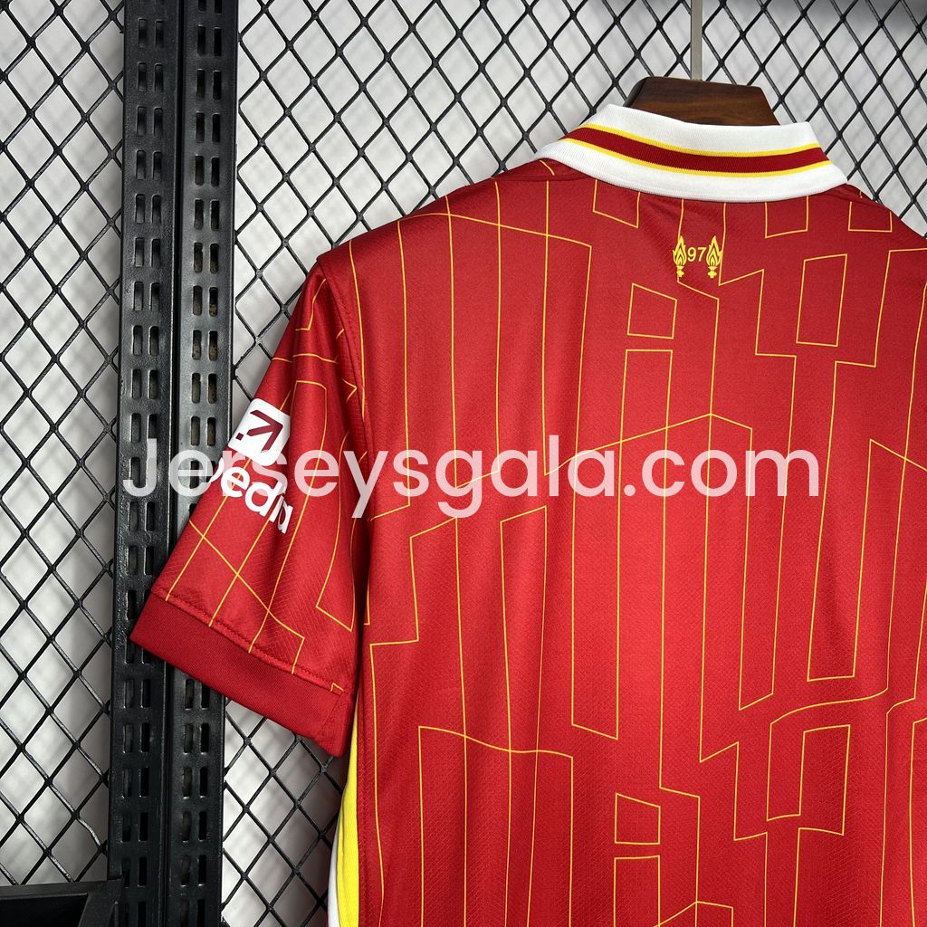 JerseysGala.com | Liver.pool 24-25 Home Jersey with Golden Champions Patch - Fans Version -Customize Name, Number and Patch | Worldwide Shipping