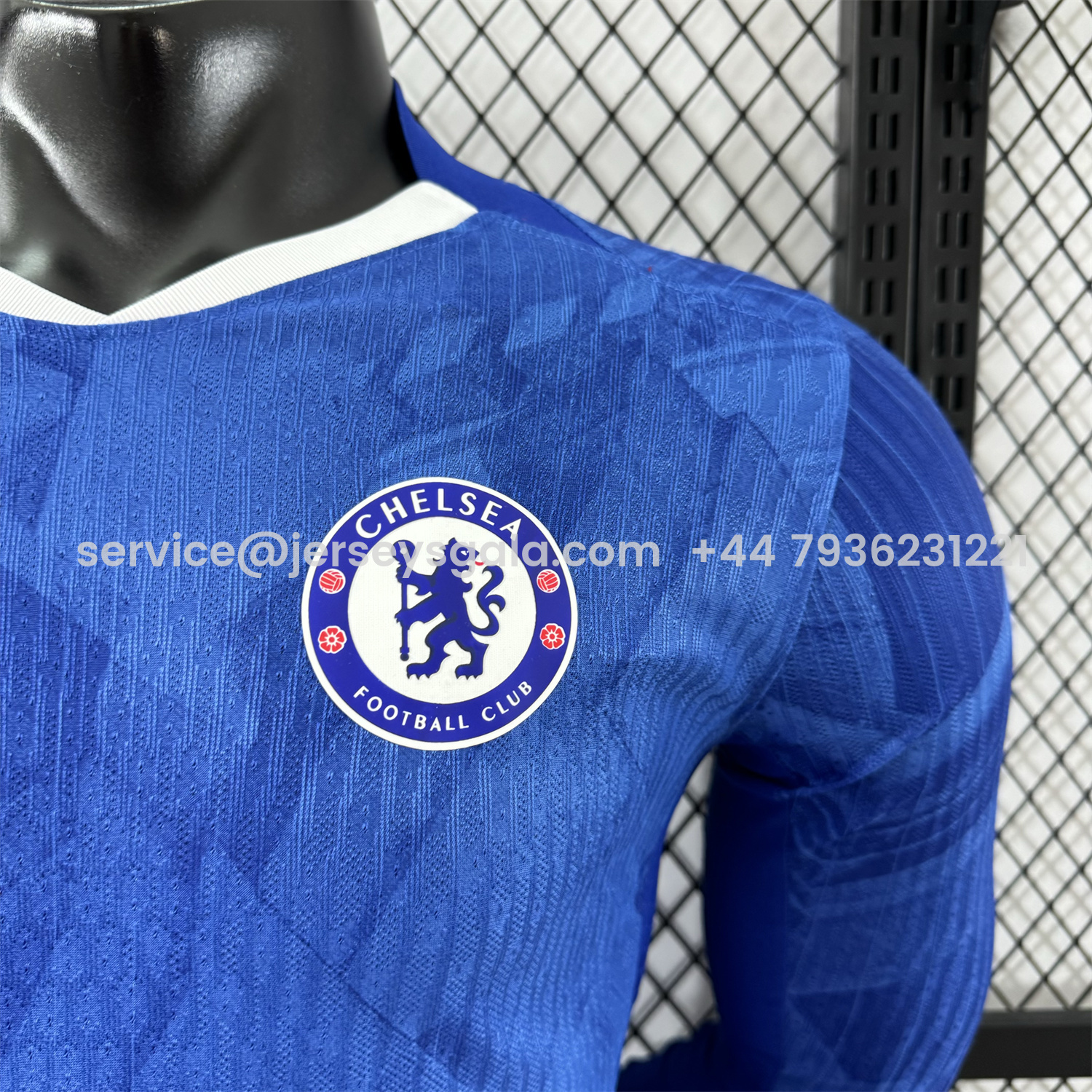 JerseysGala.com | C.H.E.L.S.E.A 25-26 Home Unsponsored Blue Long Sleeves Jersey - Player Version -Customize Name, Number and Patch | Worldwide Shipping