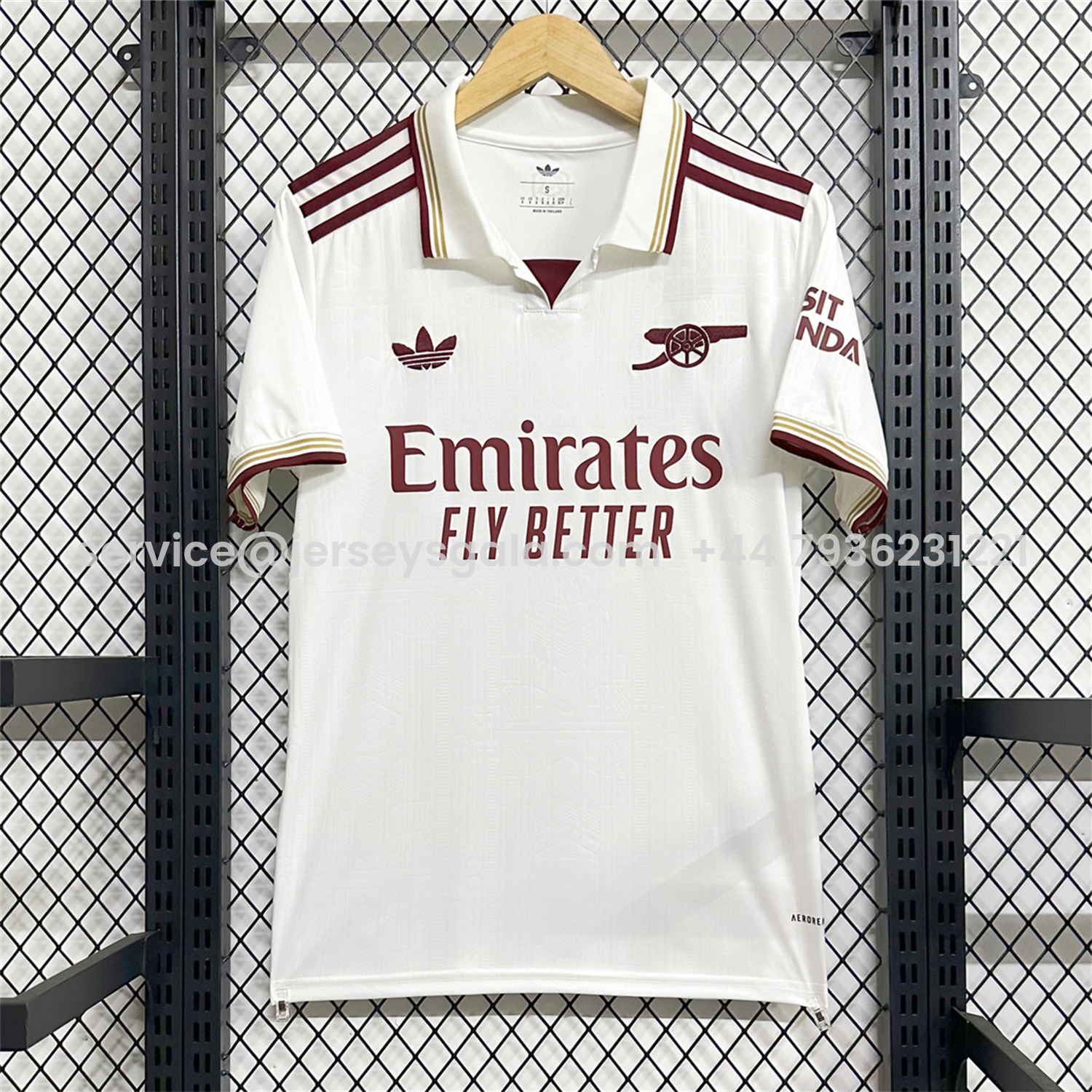 JerseysGala.com | Arsenal 25-26 Third White Jersey - Fans Version -Customize Name, Number and Patch | Worldwide Shipping