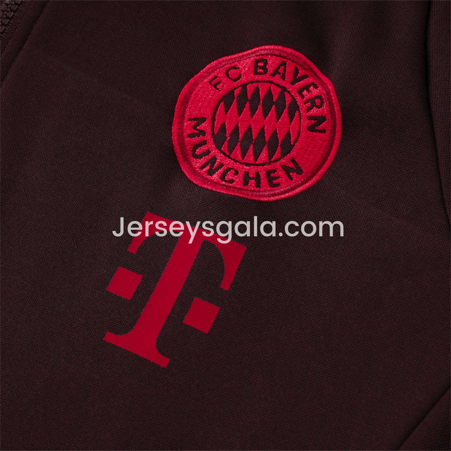 JerseysGala.com | Bayern Munich 24-25 Long Sleeve Training Set - Dark Red -Customize Name, Number and Patch | Worldwide Shipping