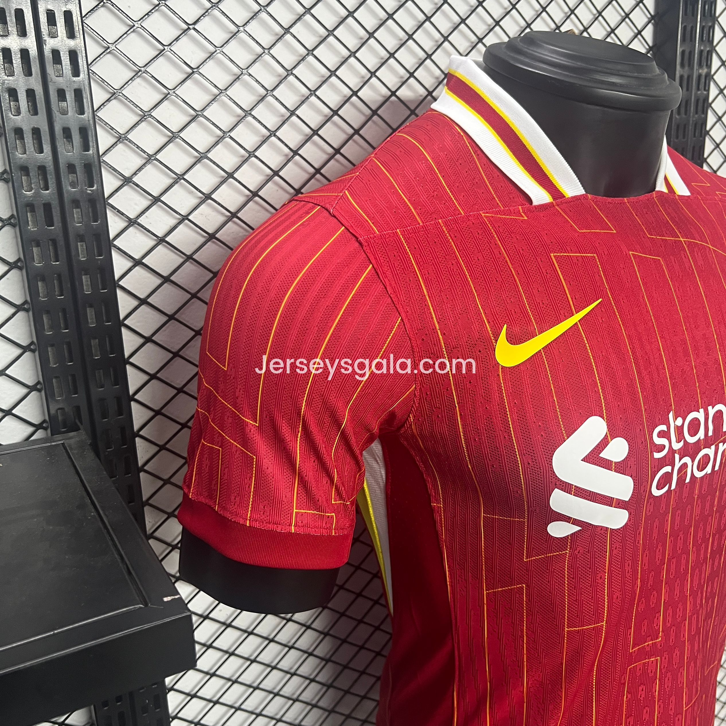 JerseysGala.com | Liver.pool 24-25 Home Jersey with Golden Champions Patch - Player Version -Customize Name, Number and Patch | Worldwide Shipping