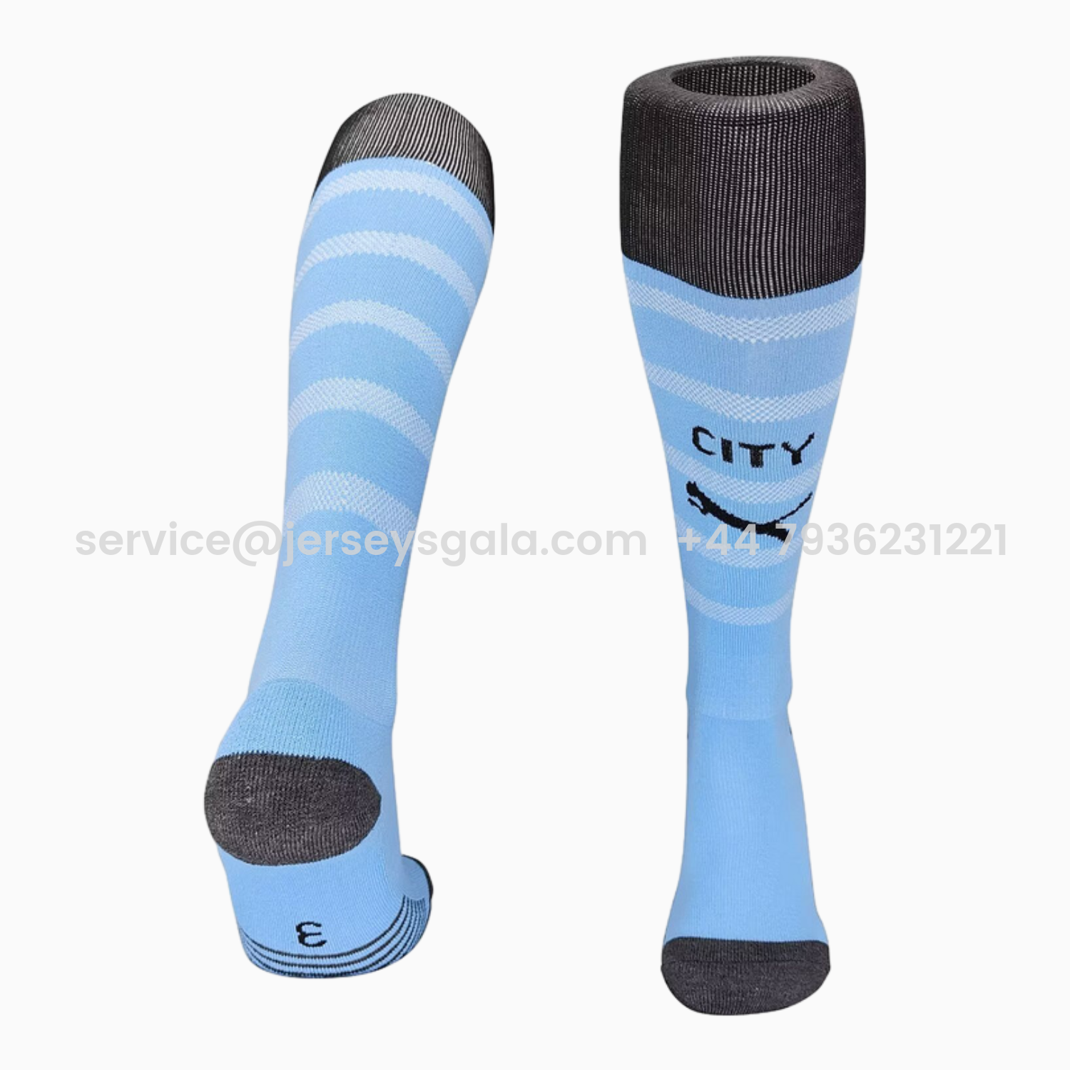 JerseysGala.com | Manchester City 25-26 Home Socks - Blue -Customize Name, Number and Patch | Worldwide Shipping
