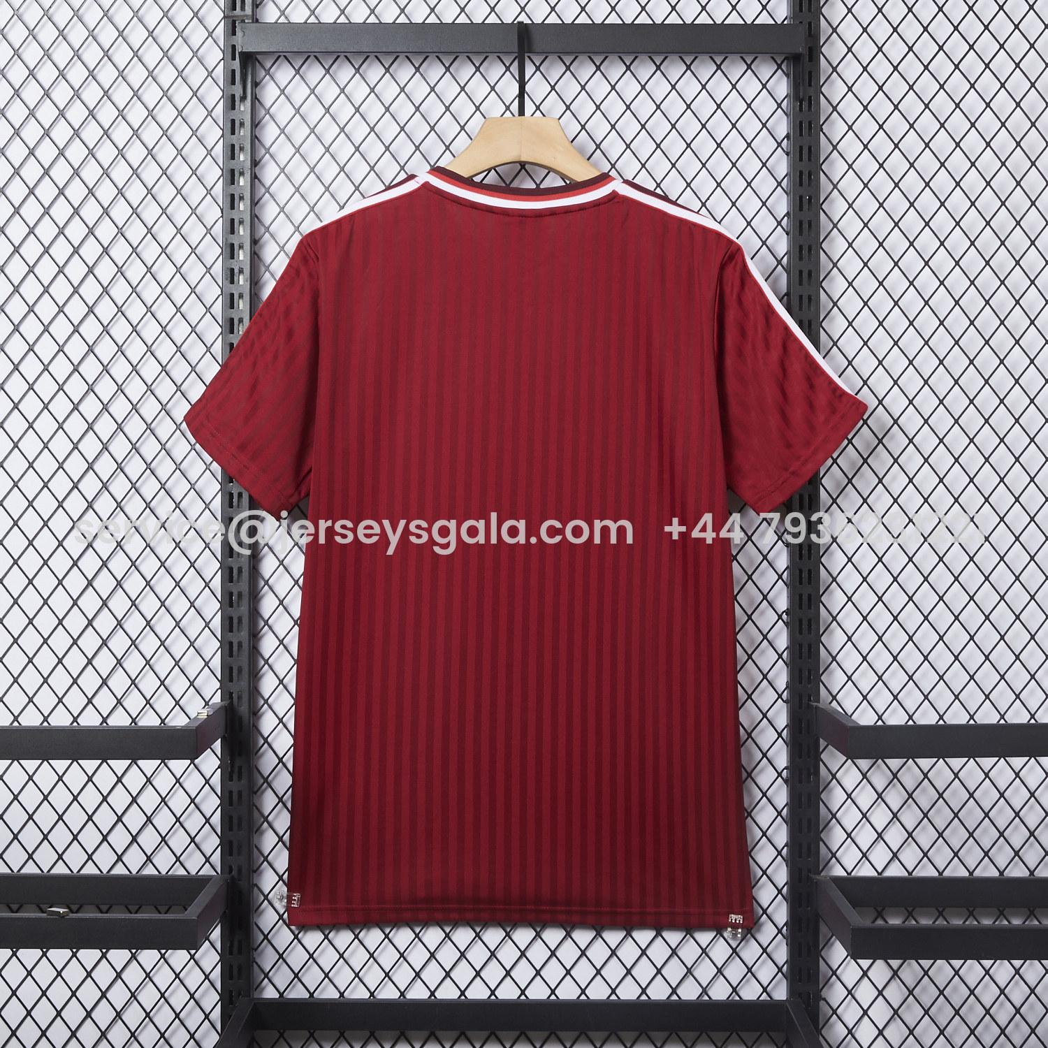 JerseysGala.com | Bayern Munich 25-26 Trefoil Wine Red Travel Jersey - Fans Version -Customize Name, Number and Patch | Worldwide Shipping