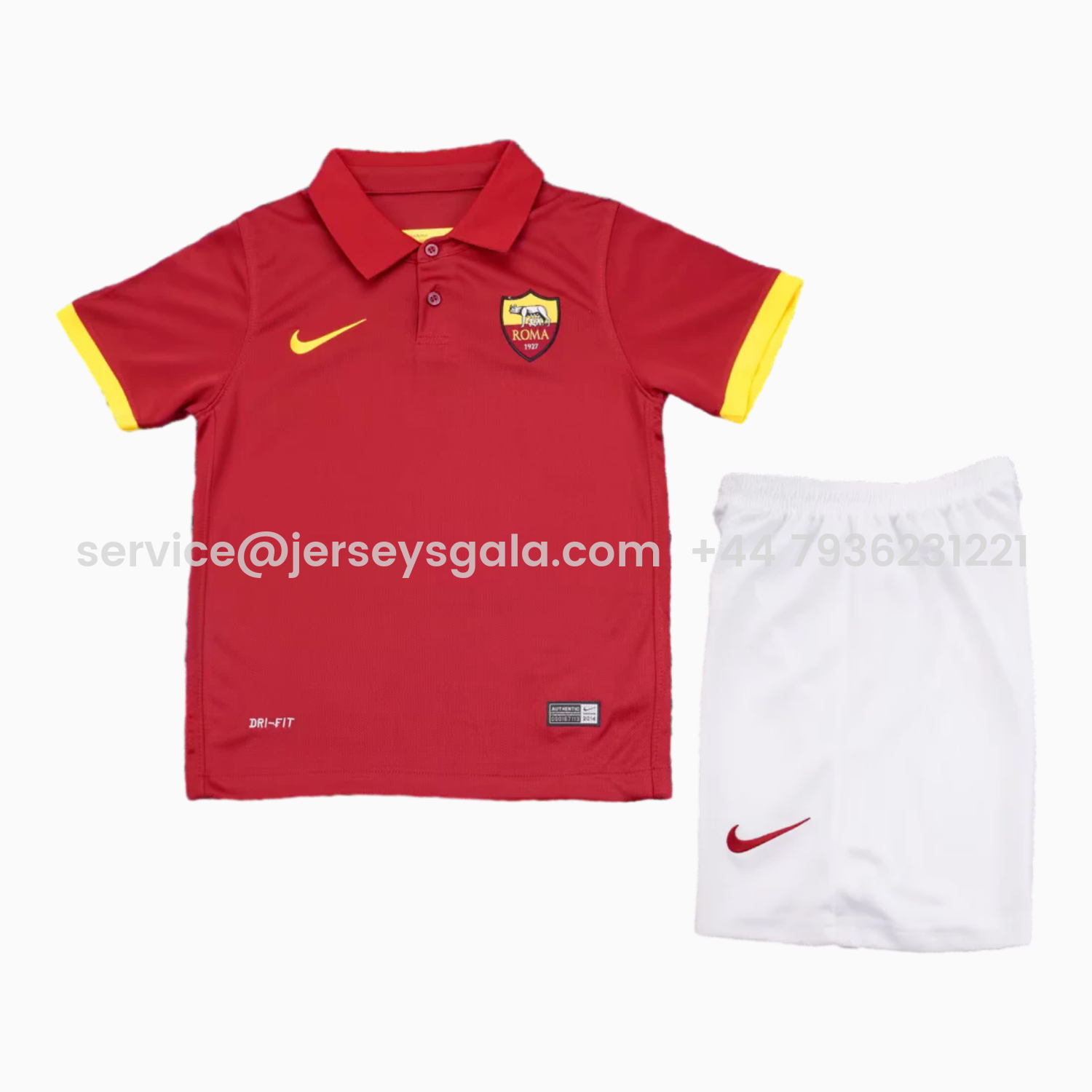 JerseysGala.com | Retro Roma 2014-15 Home Kids Kit -Customize Name, Number and Patch | Worldwide Shipping