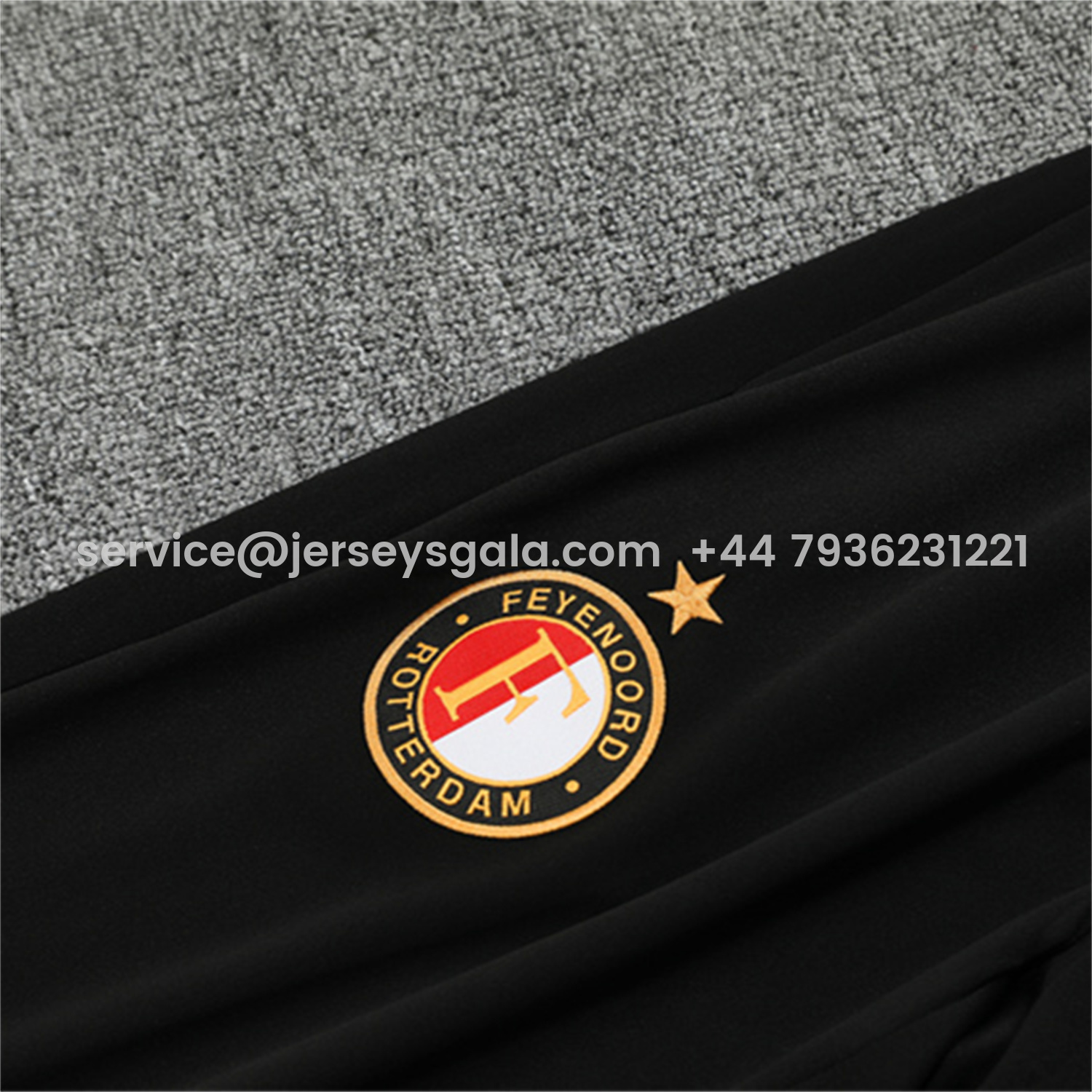 JerseysGala.com | Feyenoord 25-26 Long Sleeve Training Set - Red Top & Black Pants -Customize Name, Number and Patch | Worldwide Shipping