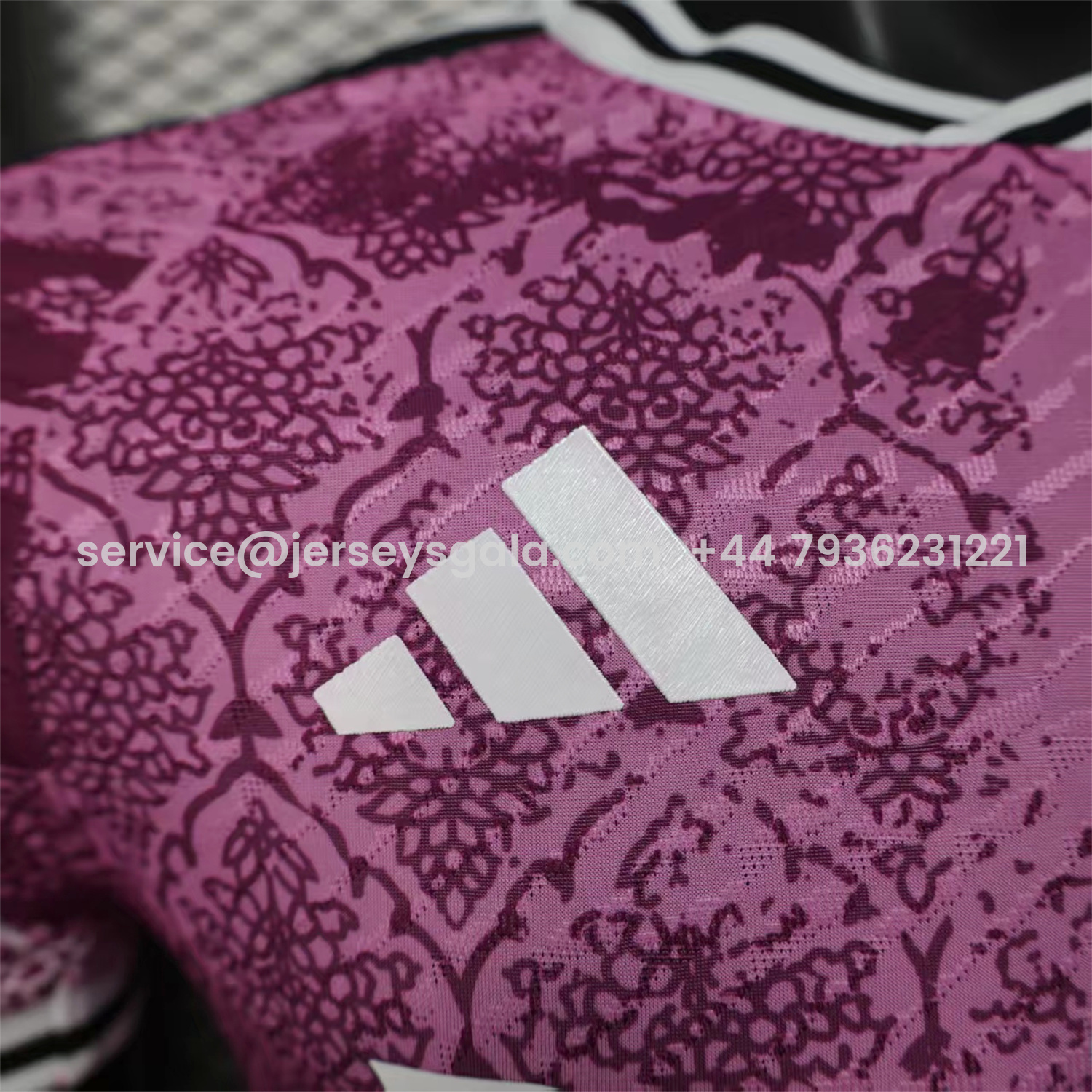JerseysGala.com | Real Madrid 25-26 Pink With Purple Texture Special Jersey - Player Version -Customize Name, Number and Patch | Worldwide Shipping
